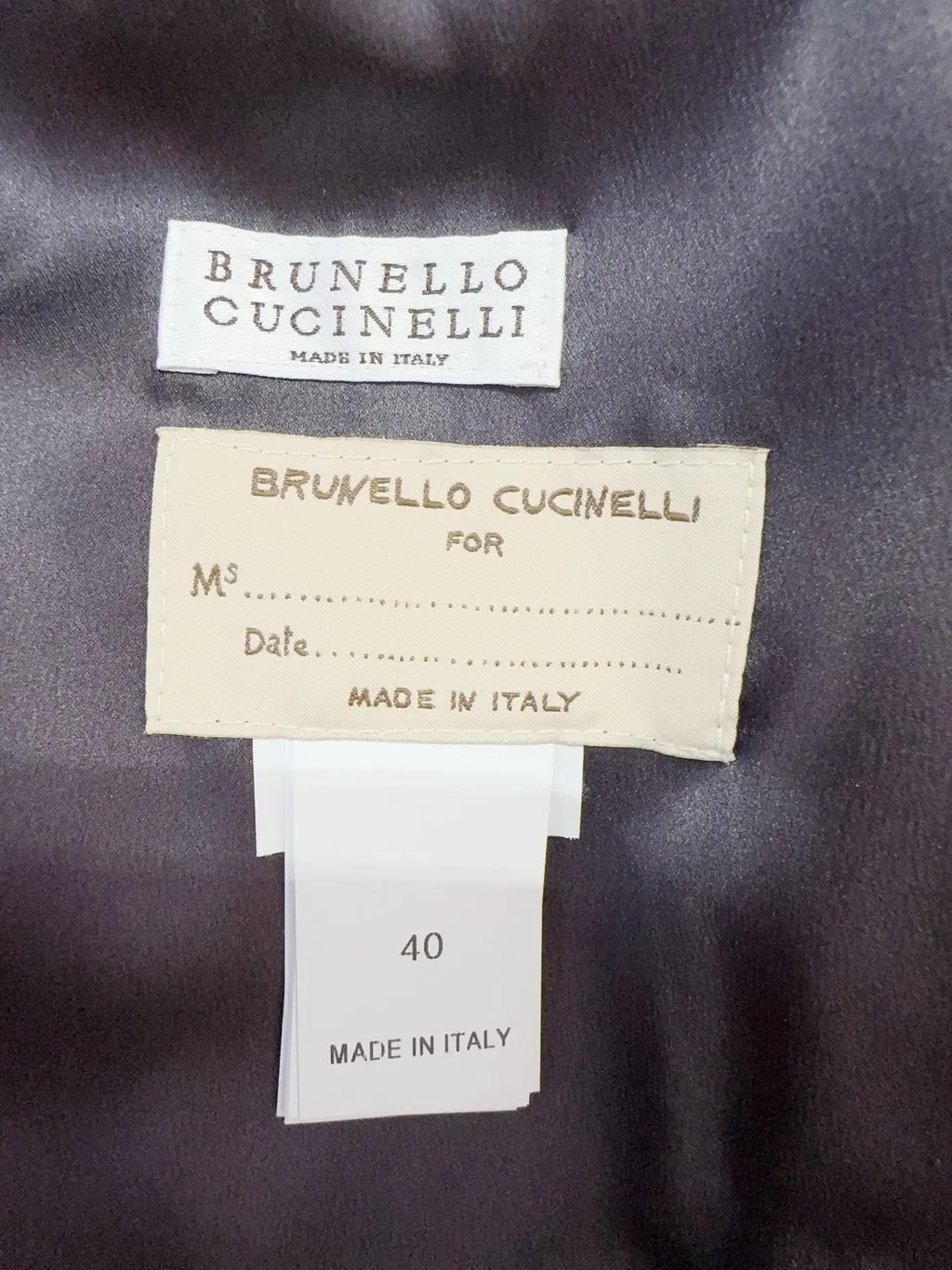 Brunello Cucinelli Blue Leather Jacket Blue Leather Very good - Model View