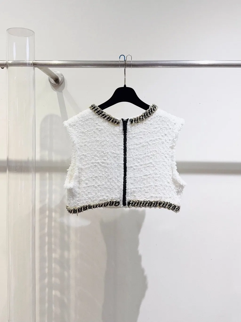Balmain White Tweed Top White Tweed Never worn - Model View