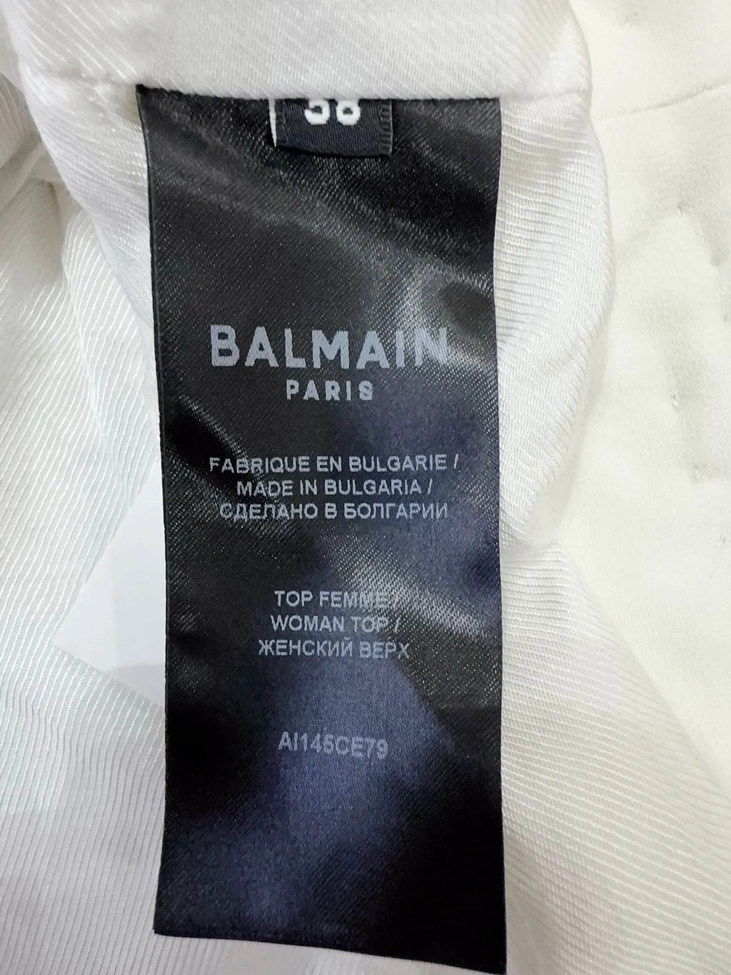 Balmain White Tweed Top White Tweed Never worn - Box View