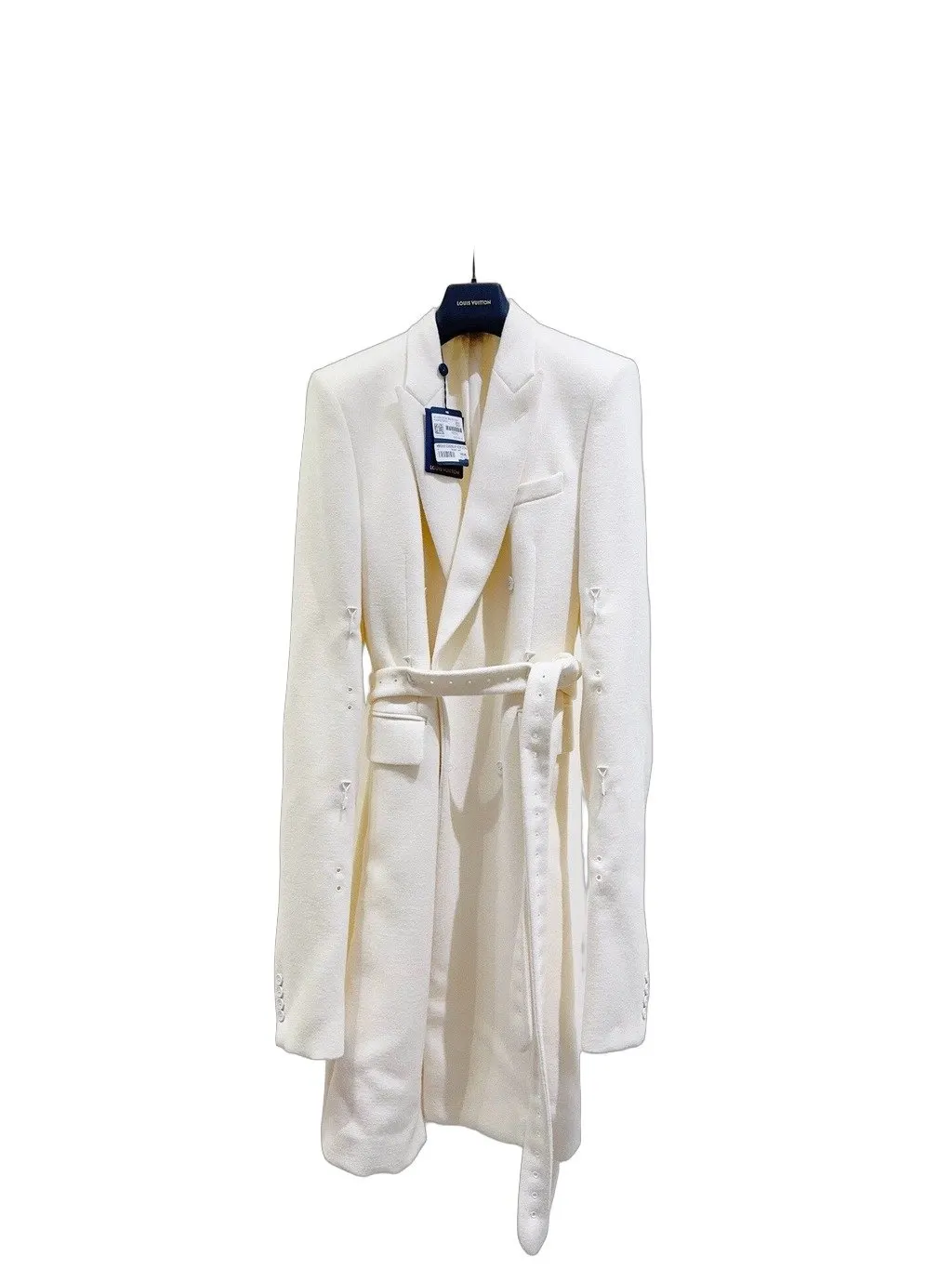 Louis Vuitton Ecru Wool Coat Ecru Wool Never worn, with tag - Front View