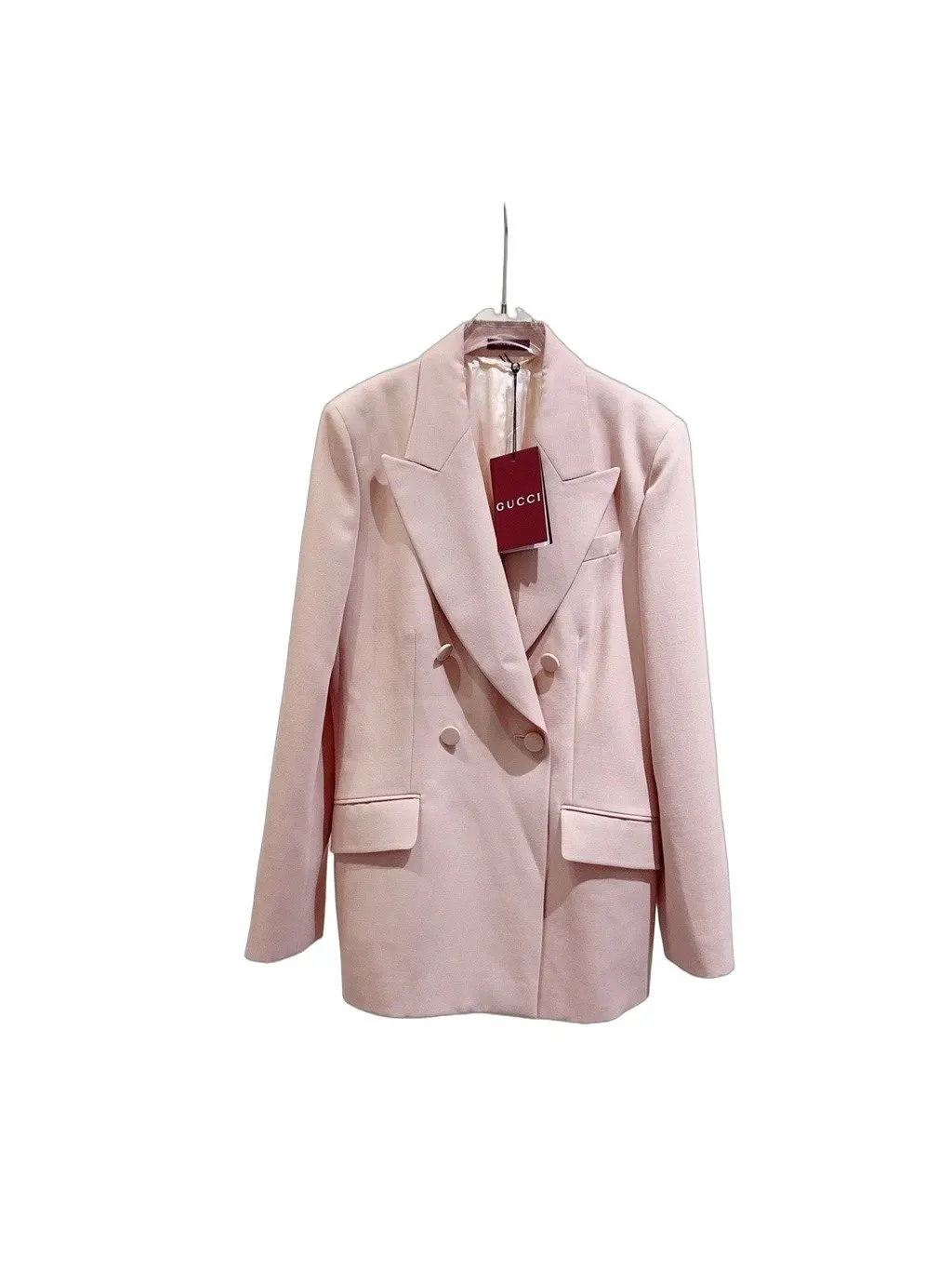 Gucci Pink Wool Jacket Pink Wool Never worn - Front View