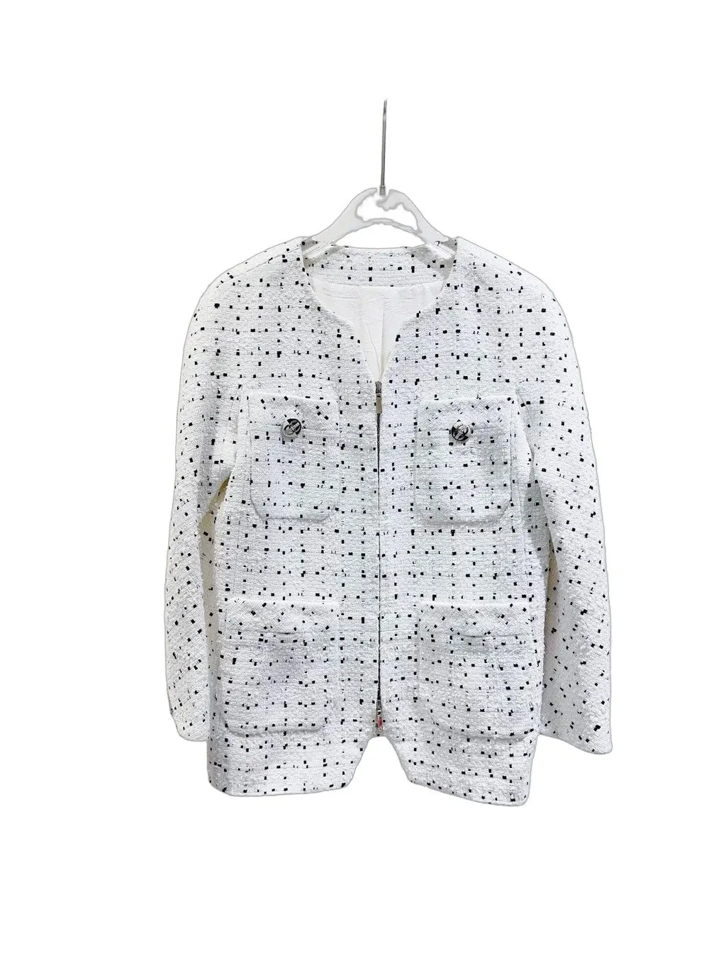 Chanel 17P Tweed Jacket MultiColor Tweed Very good - Front View