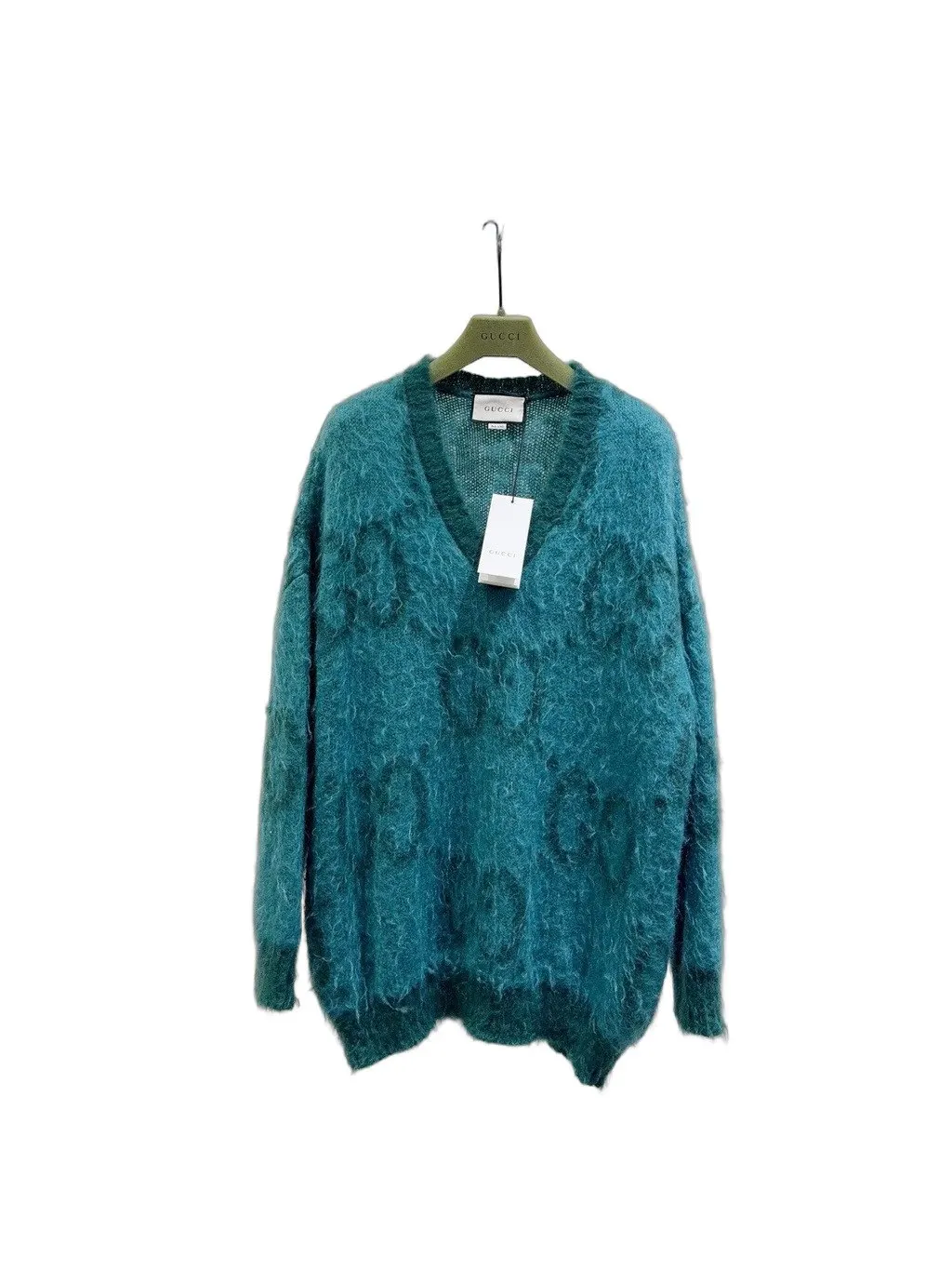 Gucci Green Wool Knitwear Green Wool Never worn - Front View