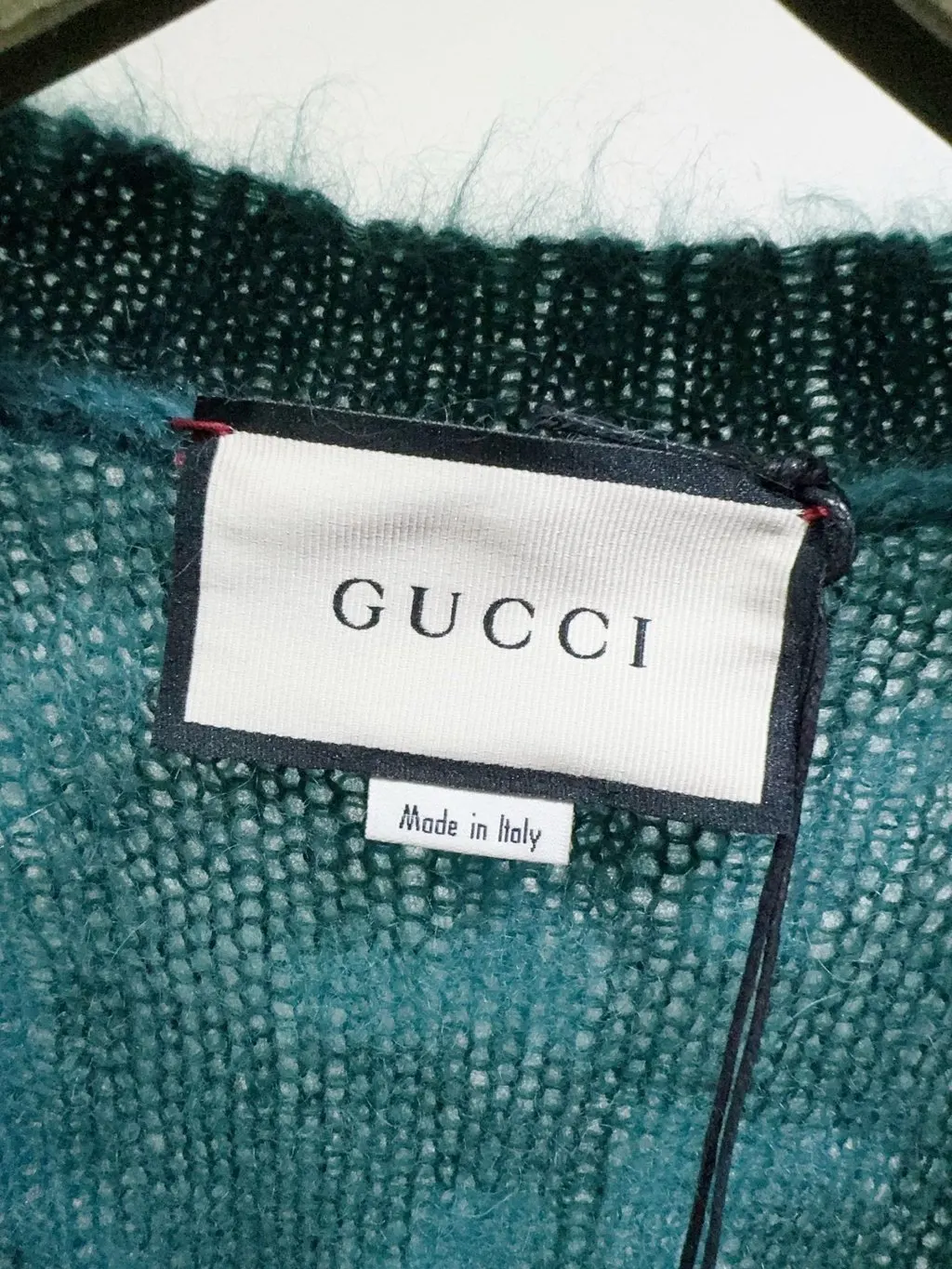Gucci Green Wool Knitwear Green Wool Never worn - Back View
