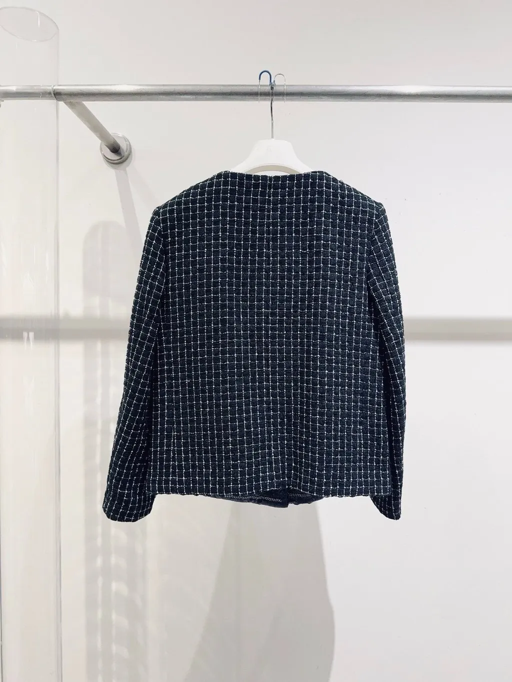 Chanel Black Tweed Jacket Black Tweed Very good - Model View