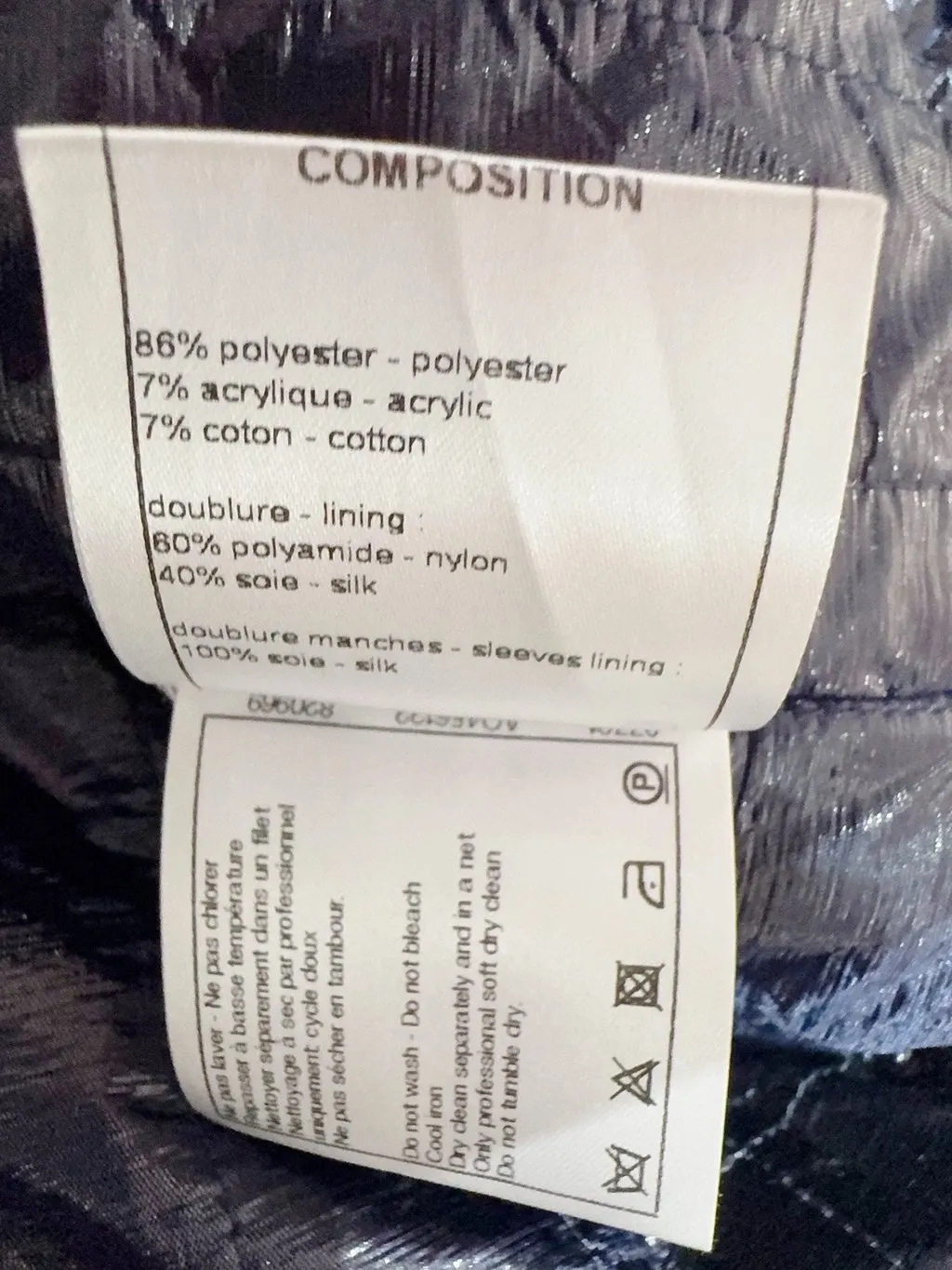 Chanel Black Tweed Jacket Black Tweed Very good - Box View