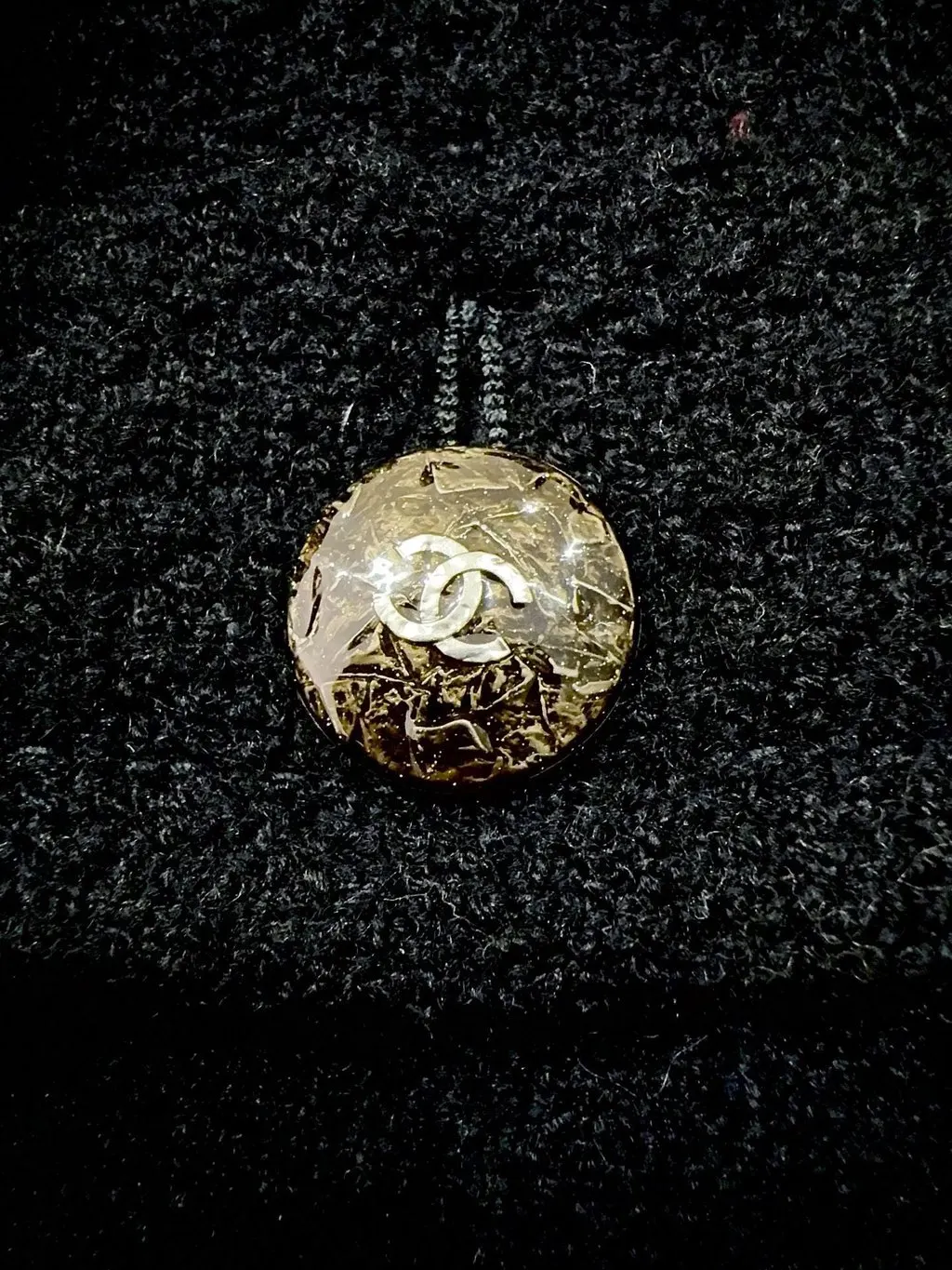 Chanel Black Tweed Coat Black Tweed Very good - Inside View