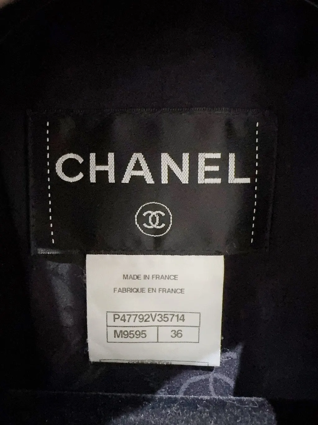Chanel Tweed Coat MultiColor Tweed Very good - Inside View