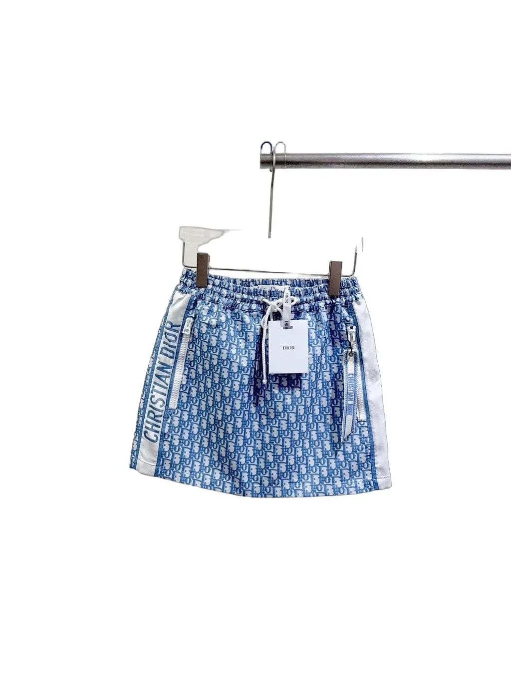 Dior Blue Cotton Skirt Blue Cotton Never worn - Front View