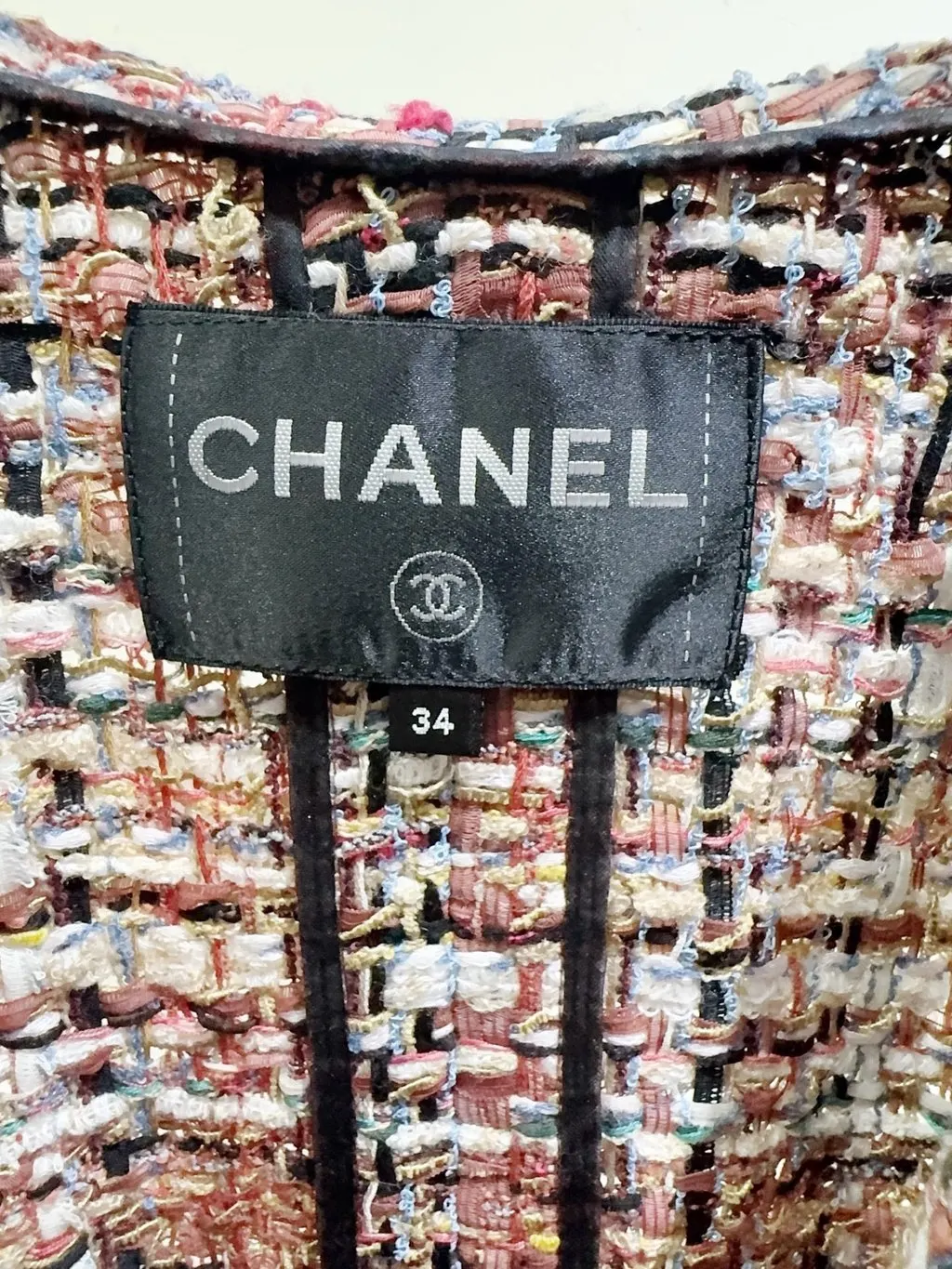 Chanel Greek Tweed Jacket MultiColor Tweed Very good - Back View