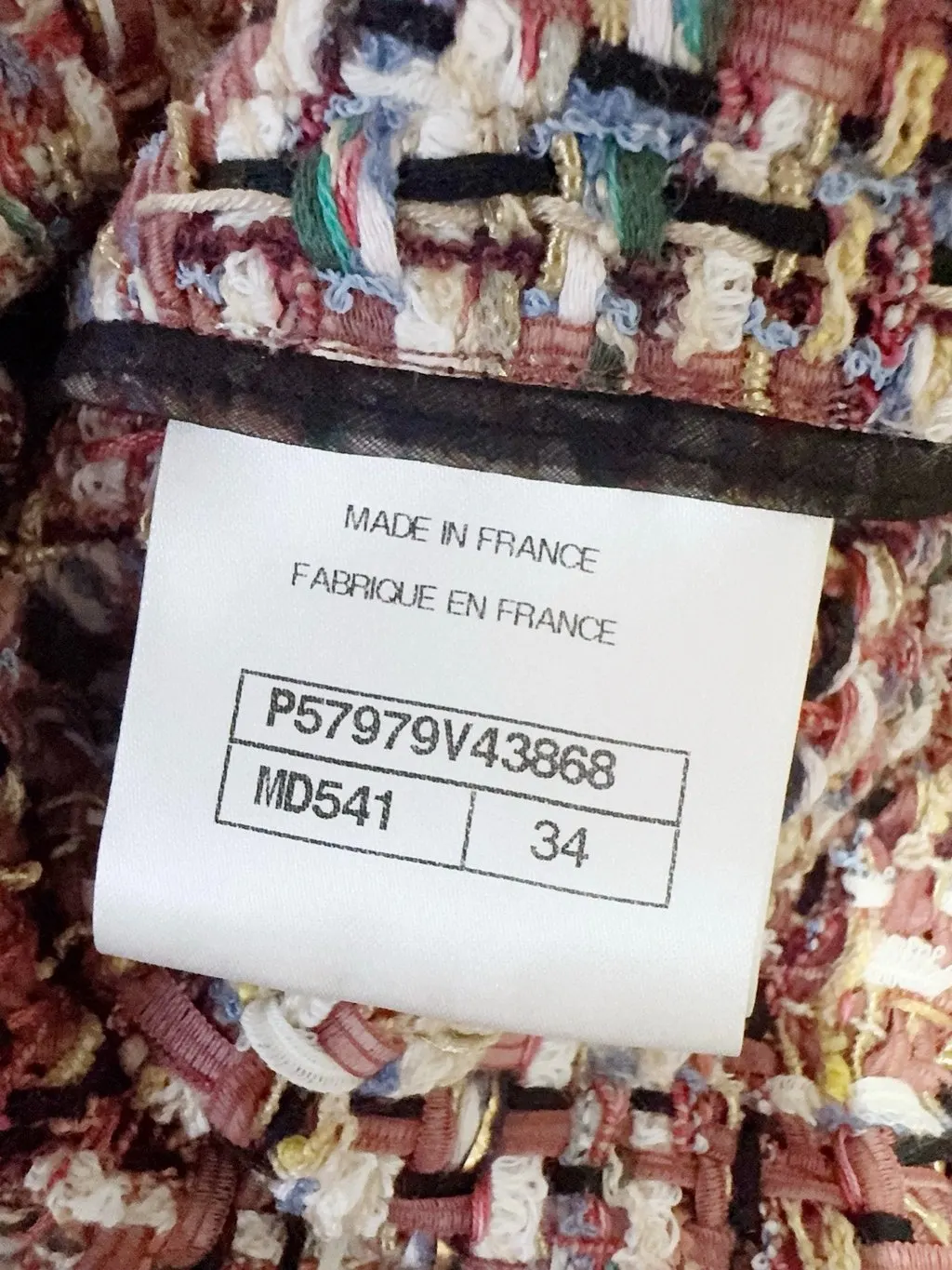 Chanel Greek Tweed Jacket MultiColor Tweed Very good - Box View