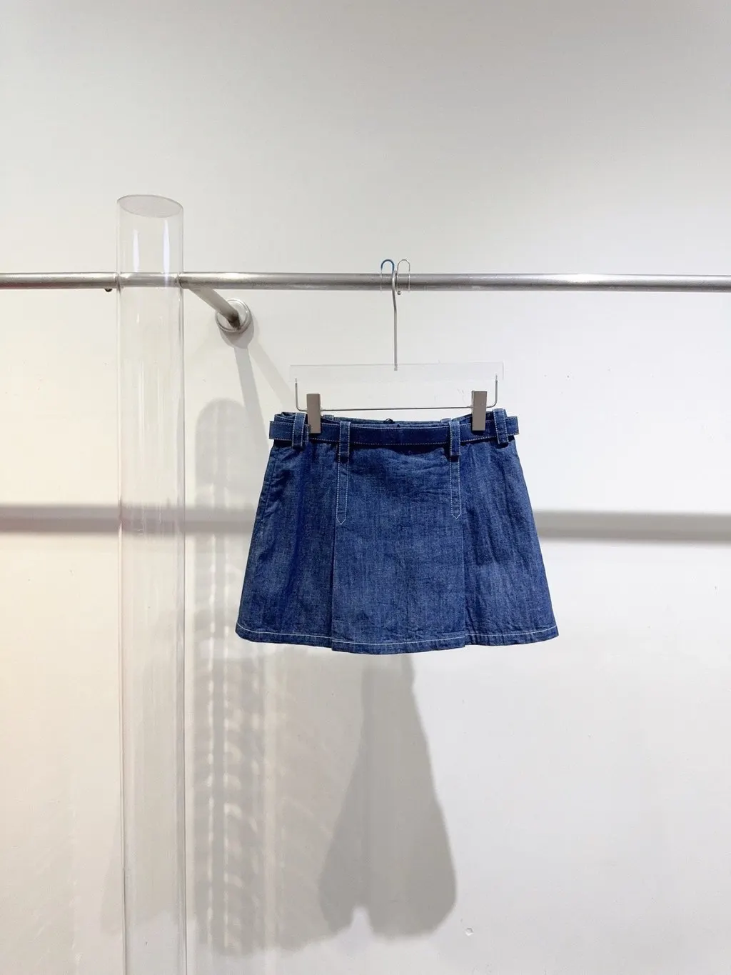 Miu Miu Blue Denim Skirt Blue Denim Never worn - Inside View