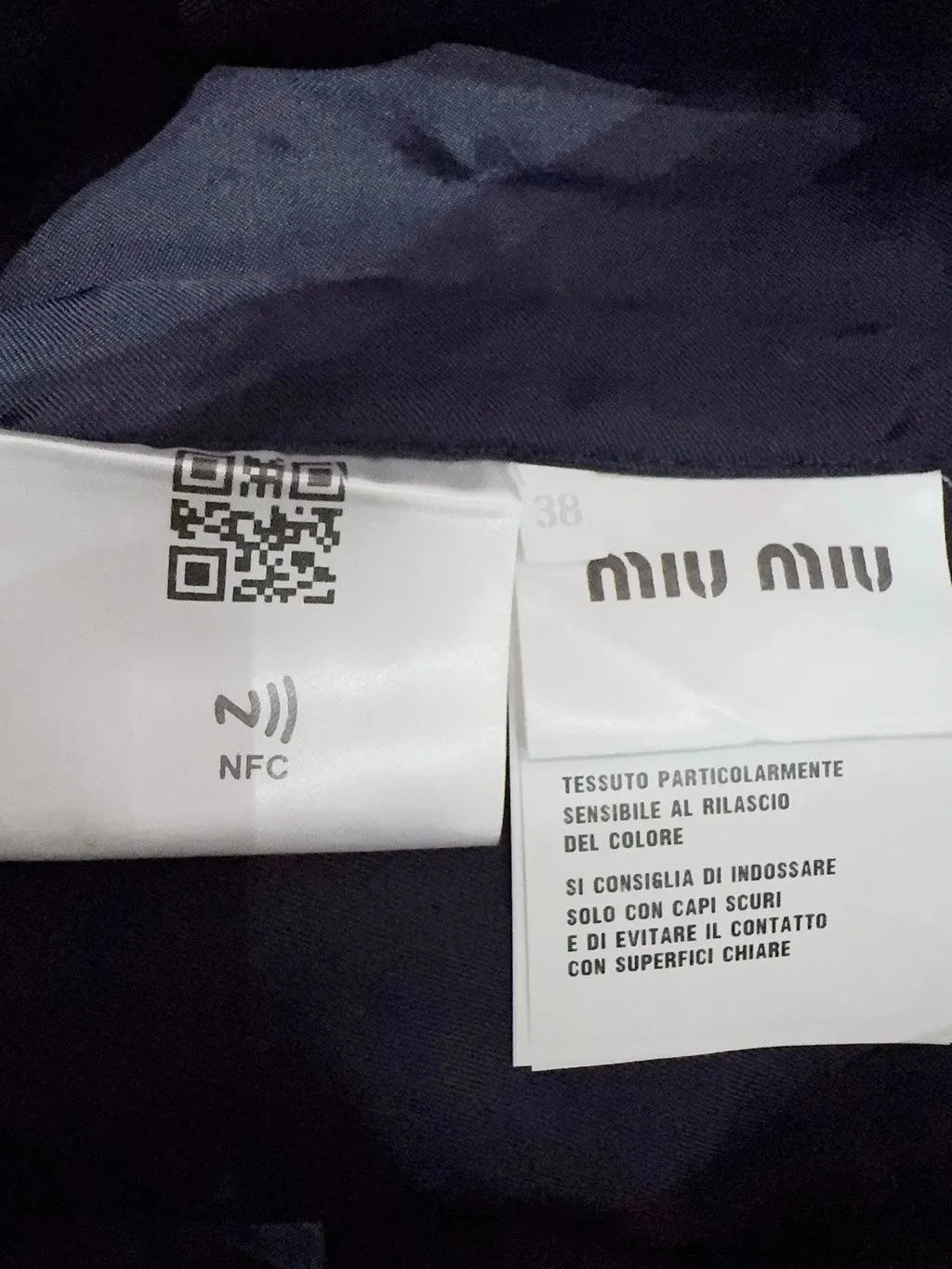 Miu Miu Blue Denim Skirt Blue Denim Never worn - Box View