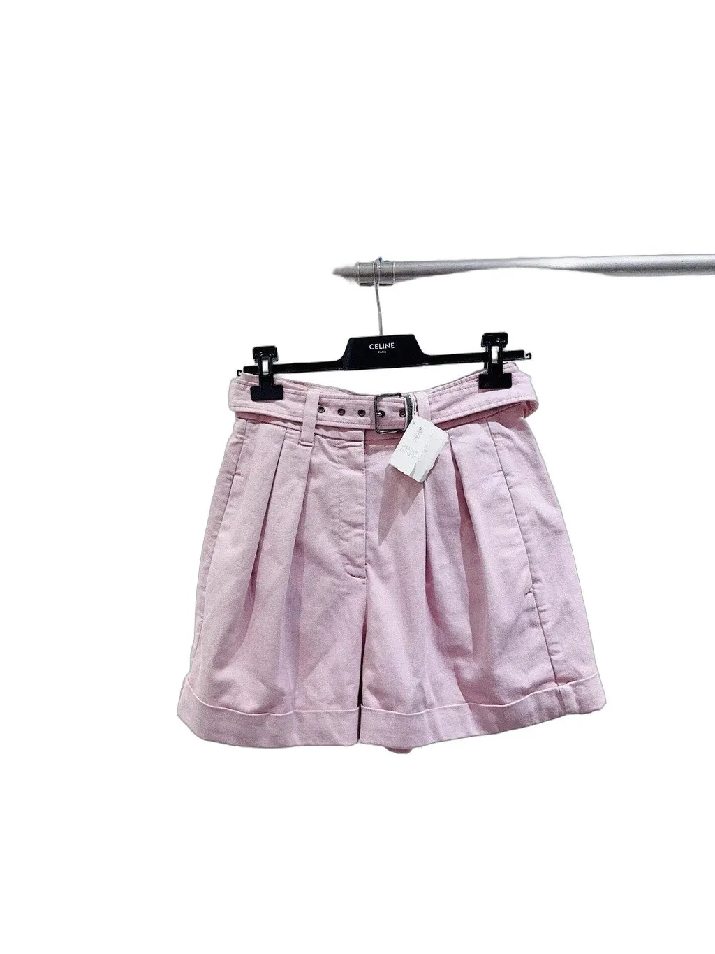 Brunello Cucinelli Pink Cotton Shorts Pink Cotton Never worn, with tag - Front View