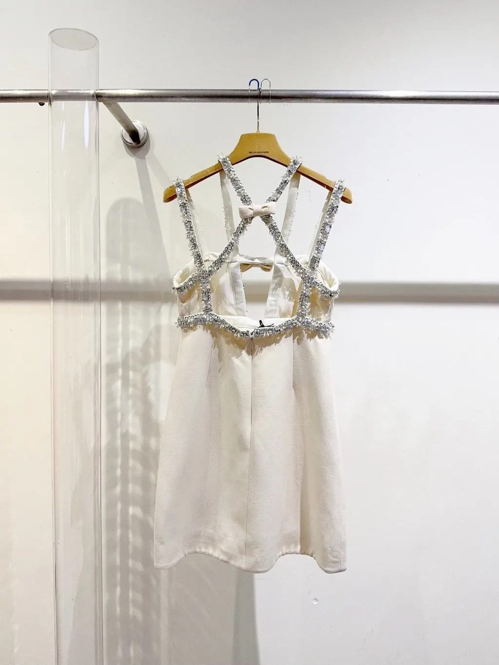 Miu Miu White Embellished Dress White Never worn - Inside View