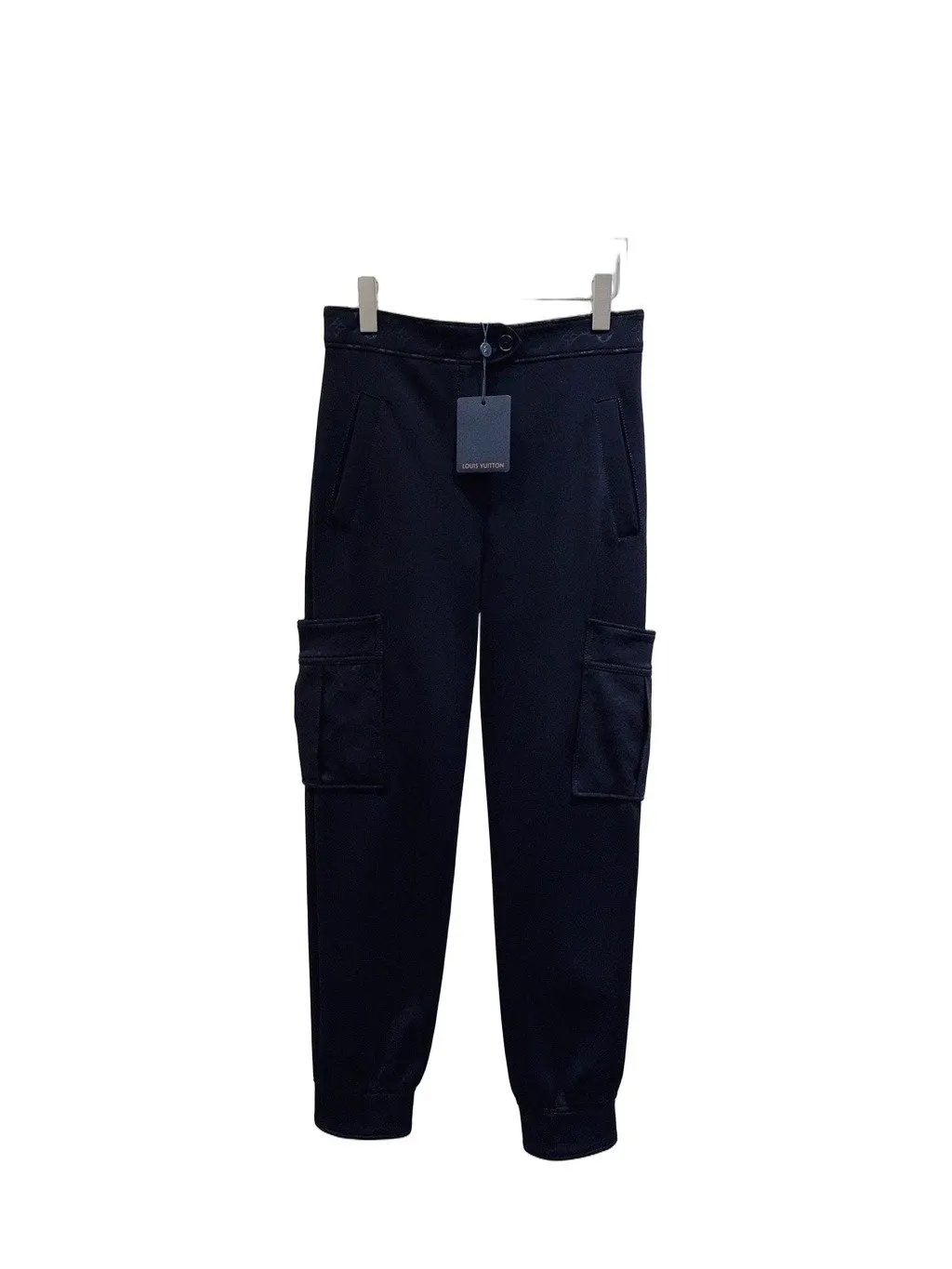 Louis Vuitton Black Cotton Trousers Black Cotton Never worn, with tag - Front View