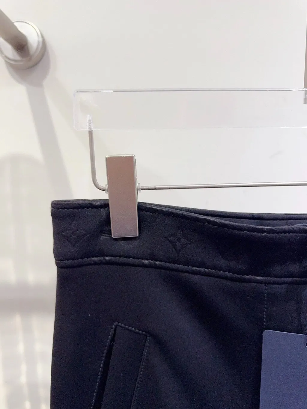 Louis Vuitton Black Cotton Trousers Black Cotton Never worn, with tag - Back View