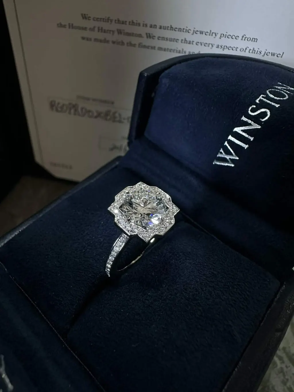 Harry Winston Belle Platinum Ring MultiColor Platinum Very good - Back View