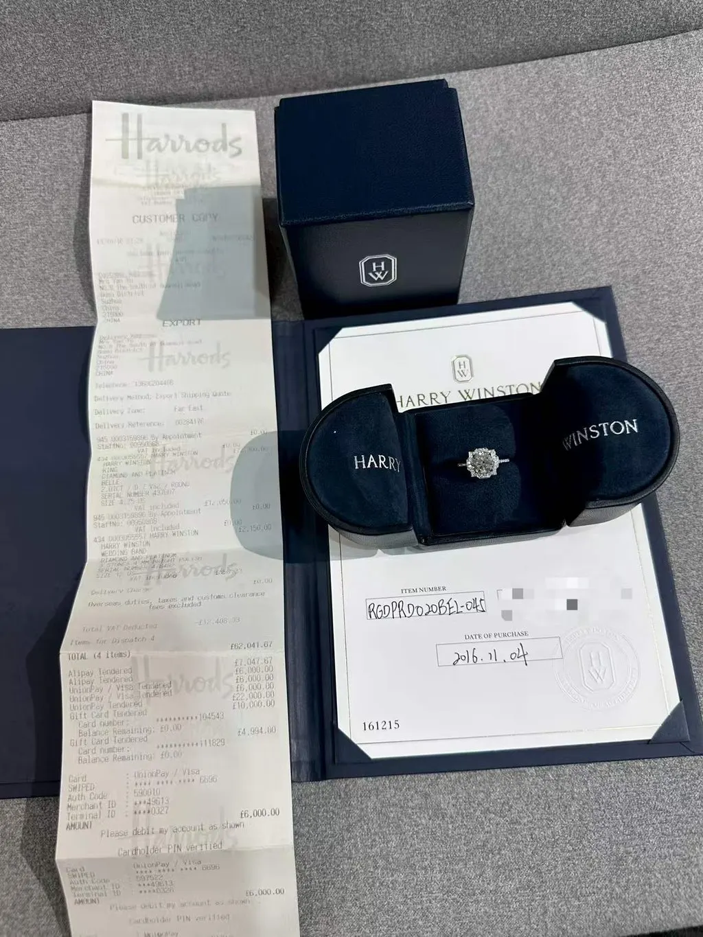 Harry Winston Belle Platinum Ring MultiColor Platinum Very good - Box View