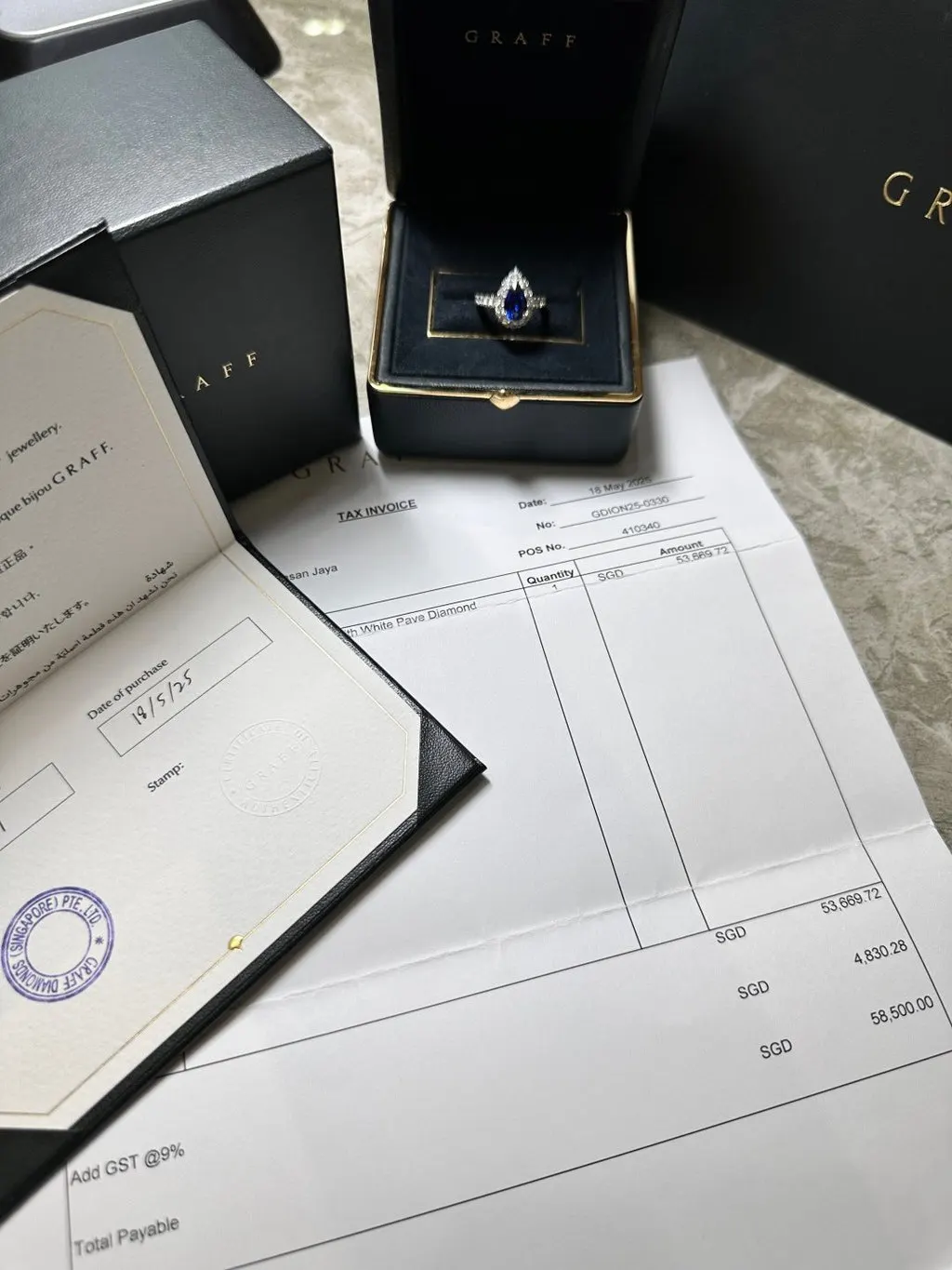 Graff Platinum Ring MultiColor Platinum Very good - Model View
