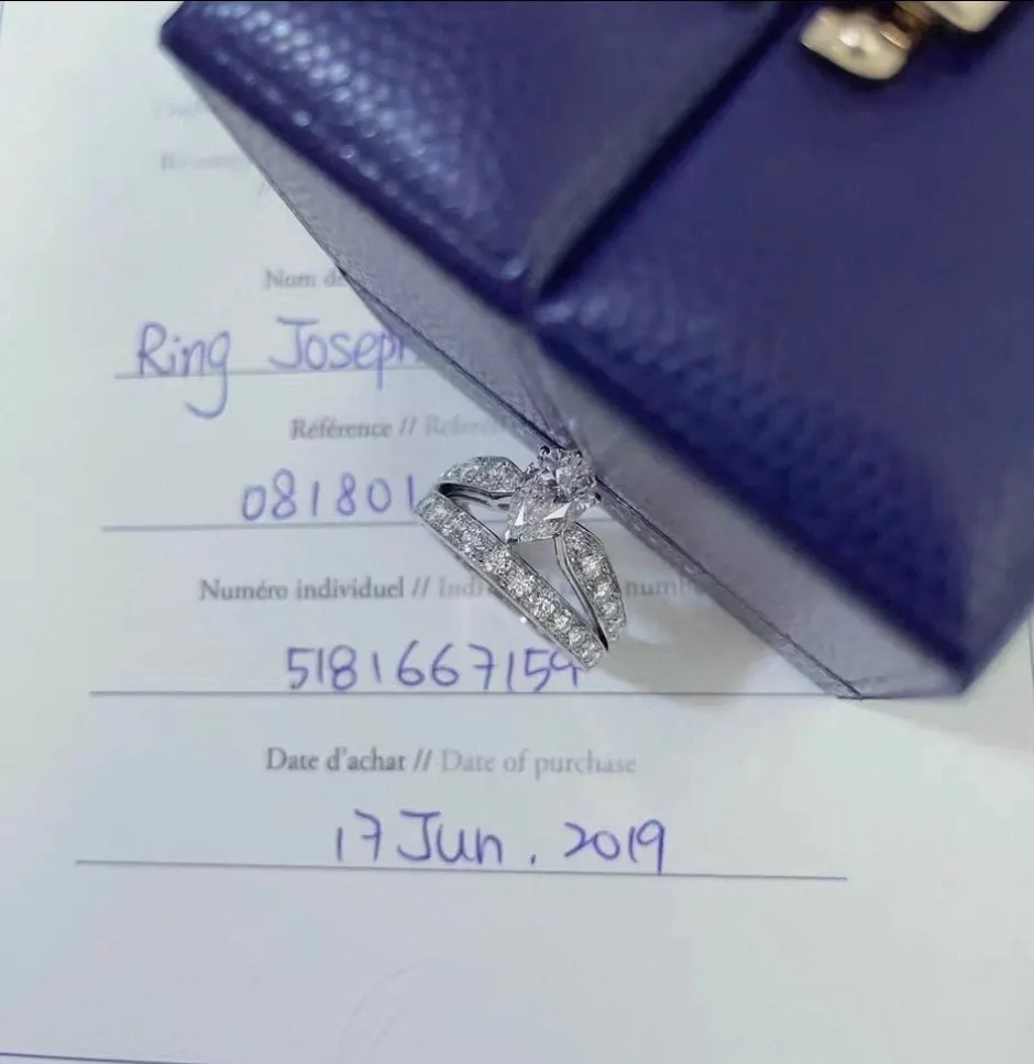 Chaumet Platinum Ring MultiColor Platinum Very good - Inside View