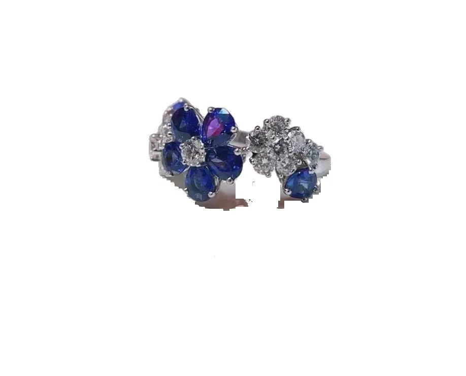 Van Cleef & Arpels Folie Des Prés Platinum Ring MultiColor Platinum Very good - Front View