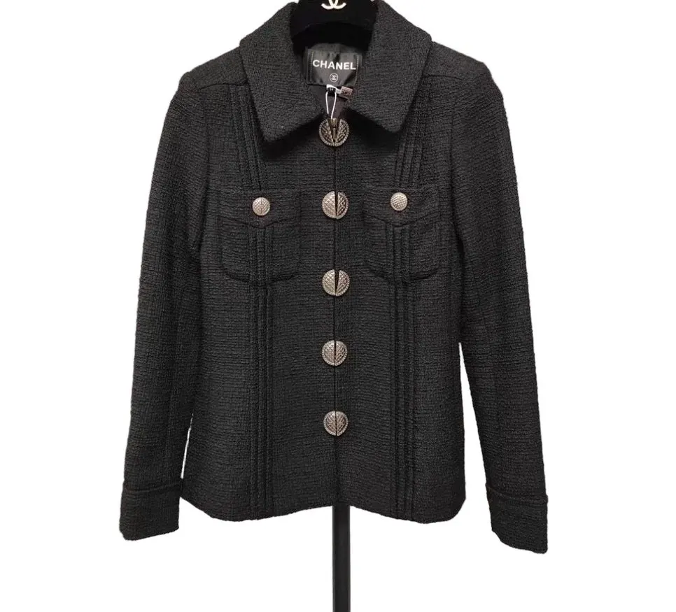 Chanel Black Wool Jacket Black Wool Very good - Front View