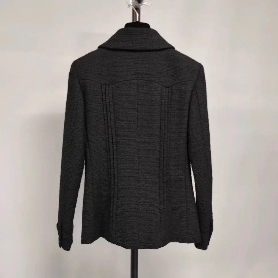 Chanel Black Wool Jacket Black Wool Very good - Inside View