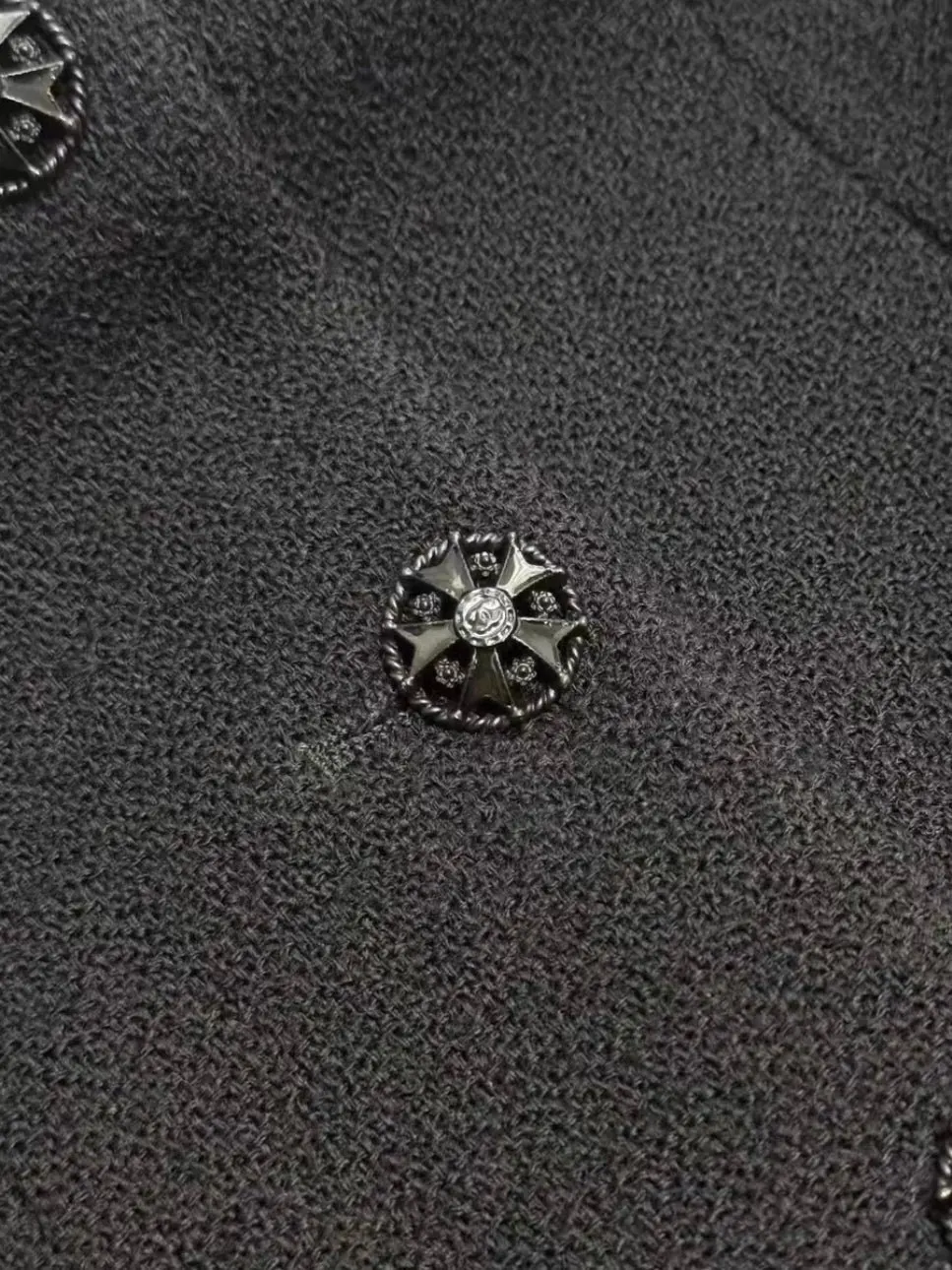 Chanel Black Wool Jacket Black Wool Very good - Back View