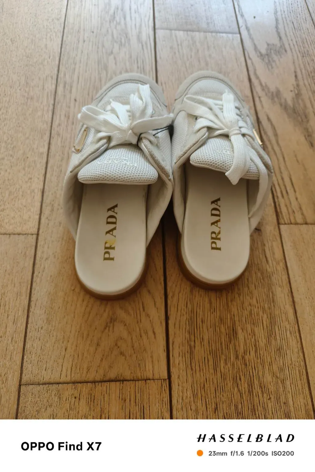 Prada Fabric Sneakers MultiColor Very good - Model View