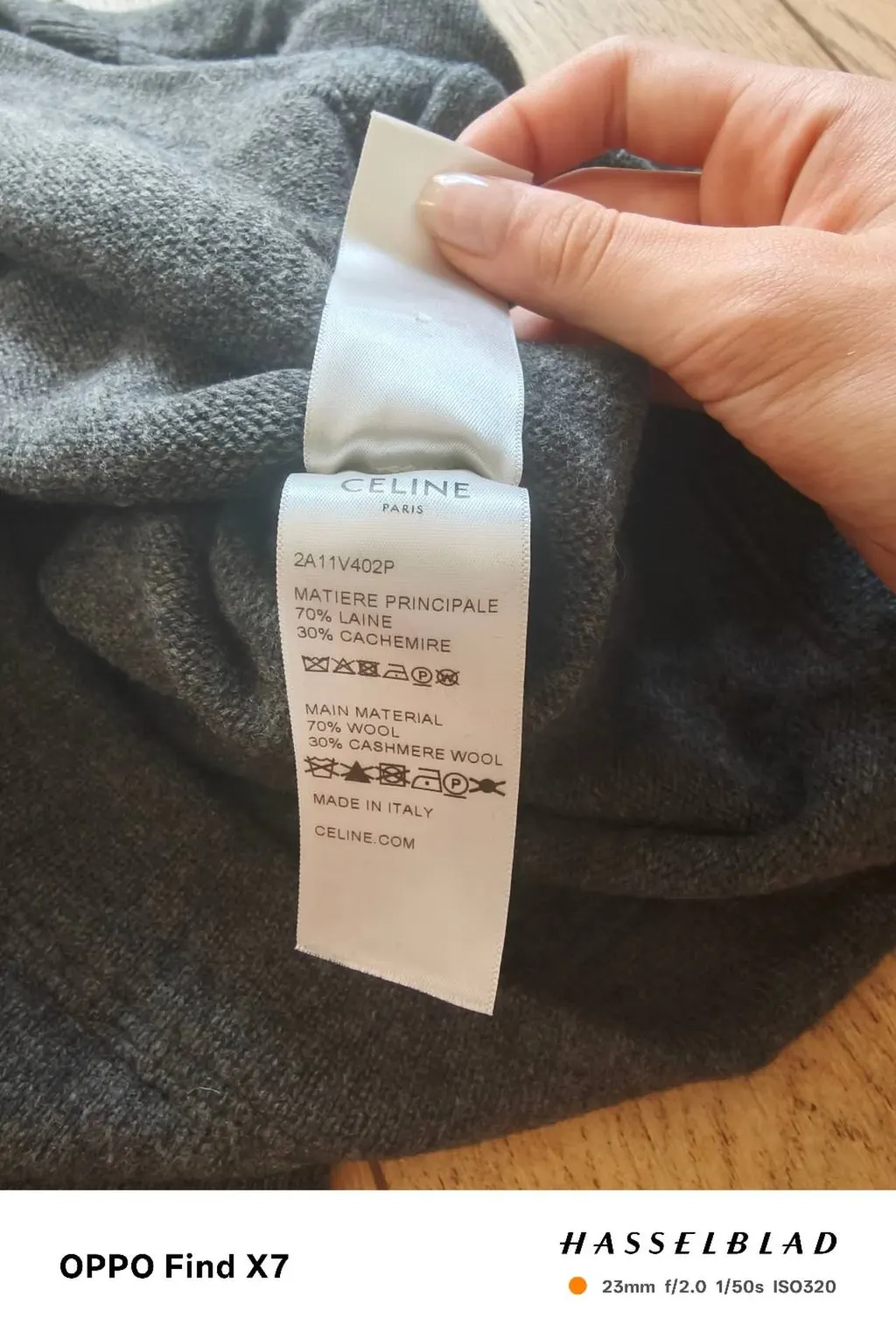 Celine Grey Wool Knitwear Grey Wool Very good - Model View