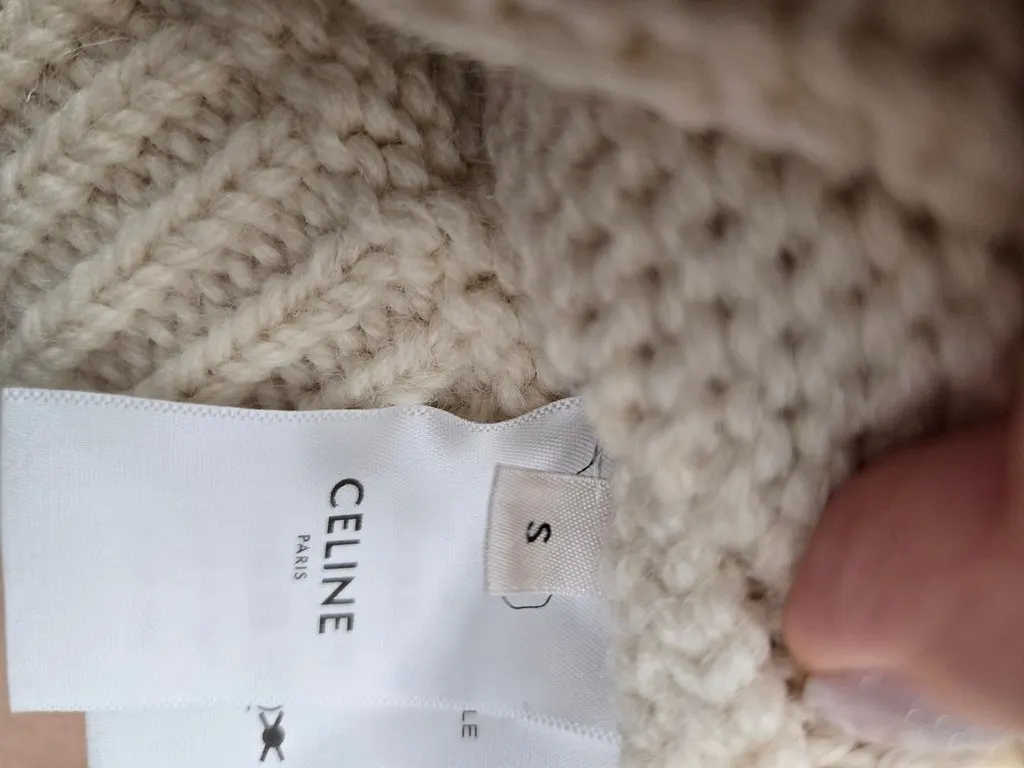 Celine White Wool Knitwear White Wool Very good - Back View