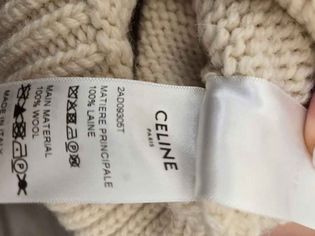 Celine White Wool Knitwear White Wool Very good - Inside View