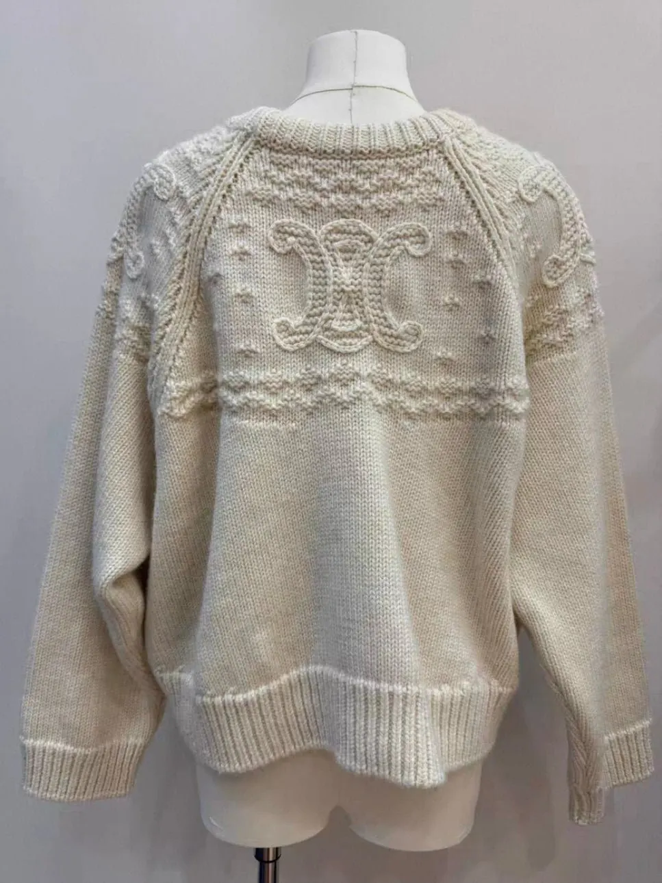 Celine White Wool Knitwear White Wool Very good - Model View