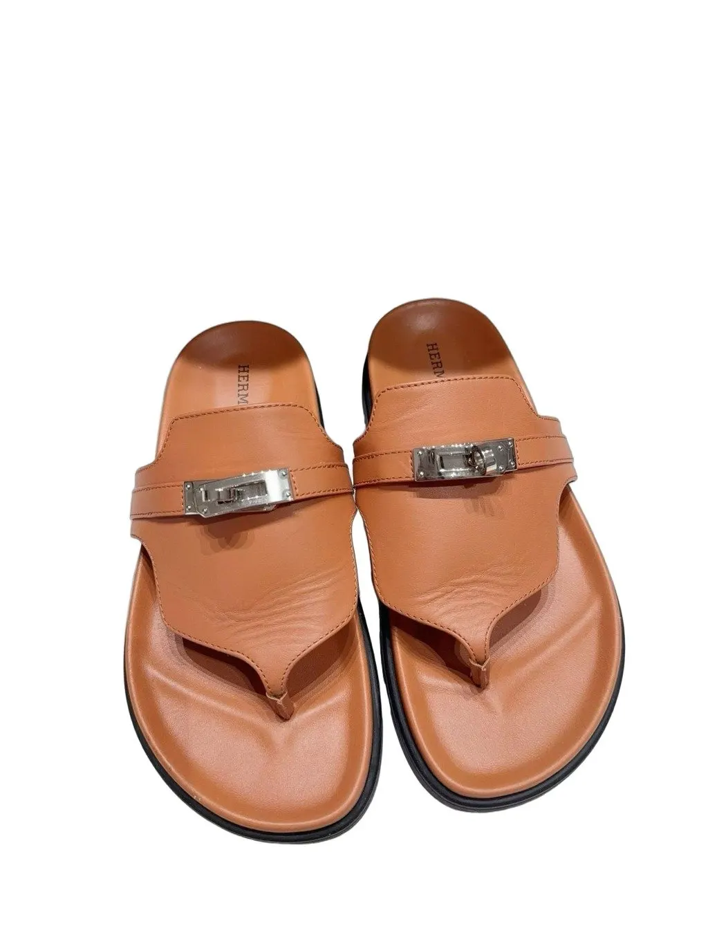 Hermes Camel Leather Mules Camel Leather Very good - Front View