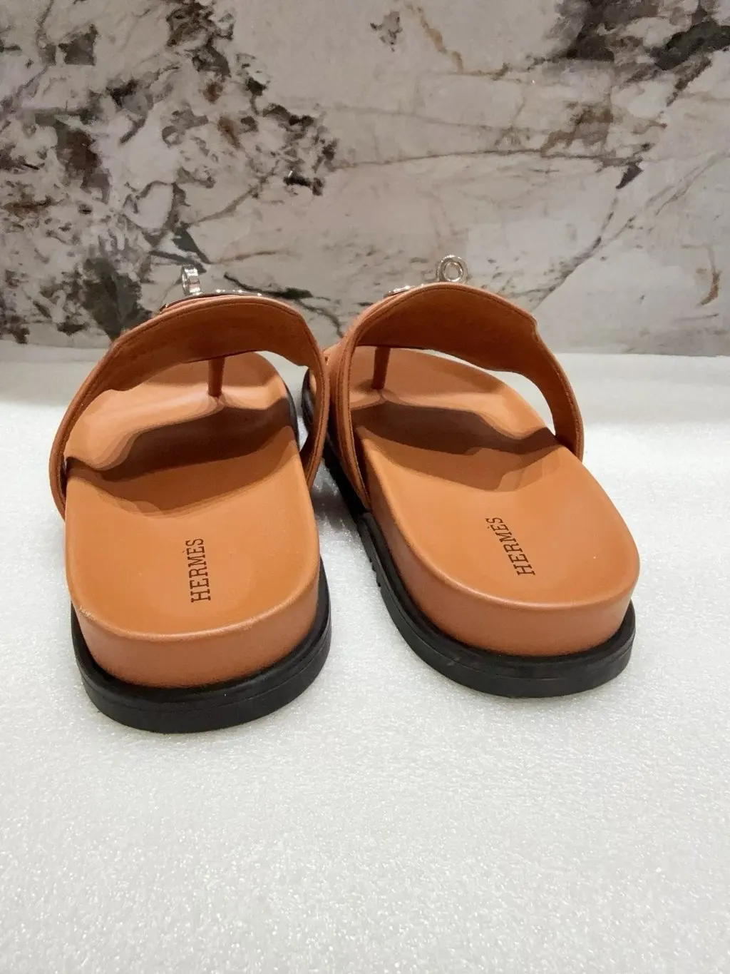 Hermes Camel Leather Mules Camel Leather Very good - Model View