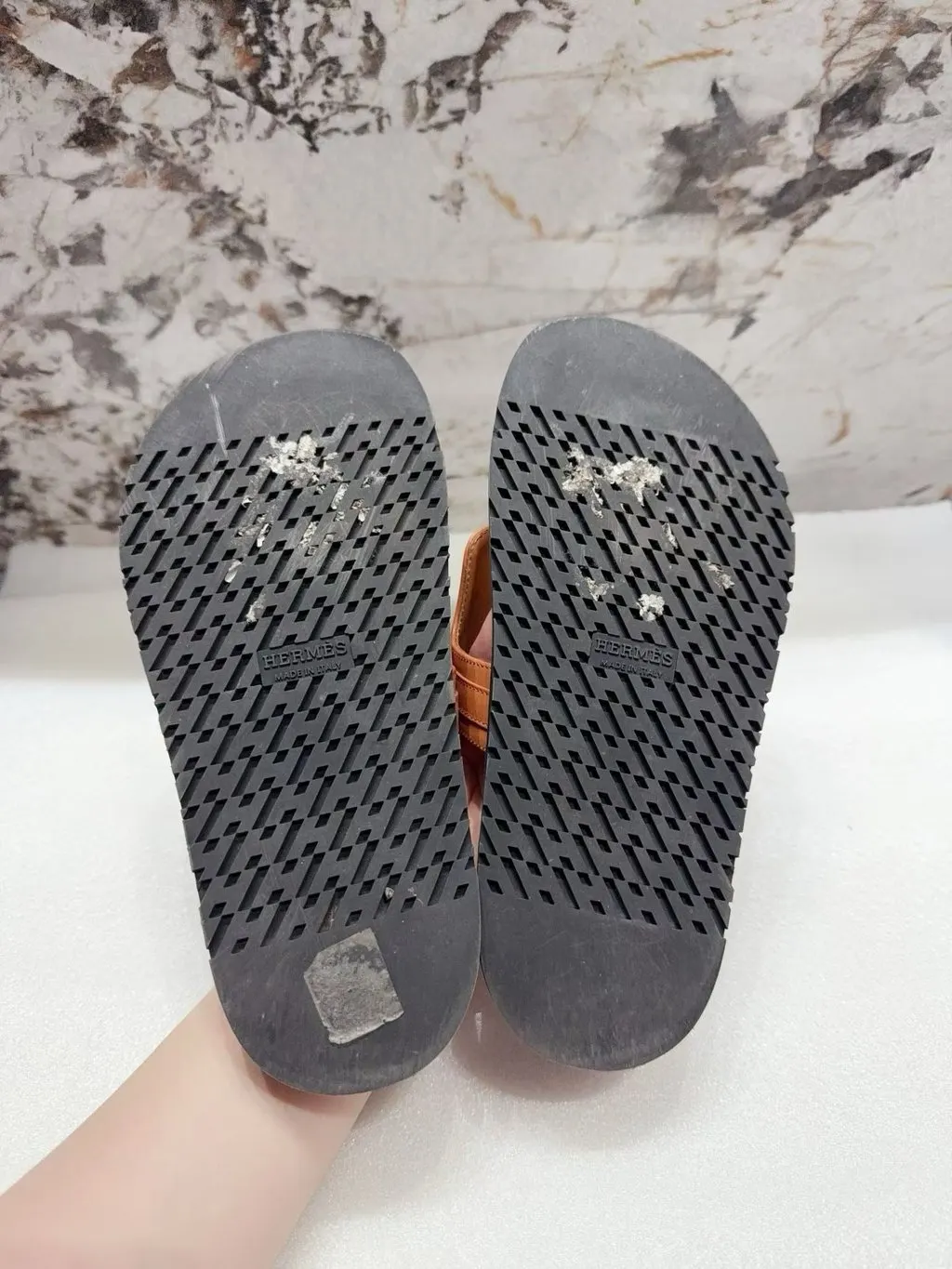 Hermes Camel Leather Mules Camel Leather Very good - Box View