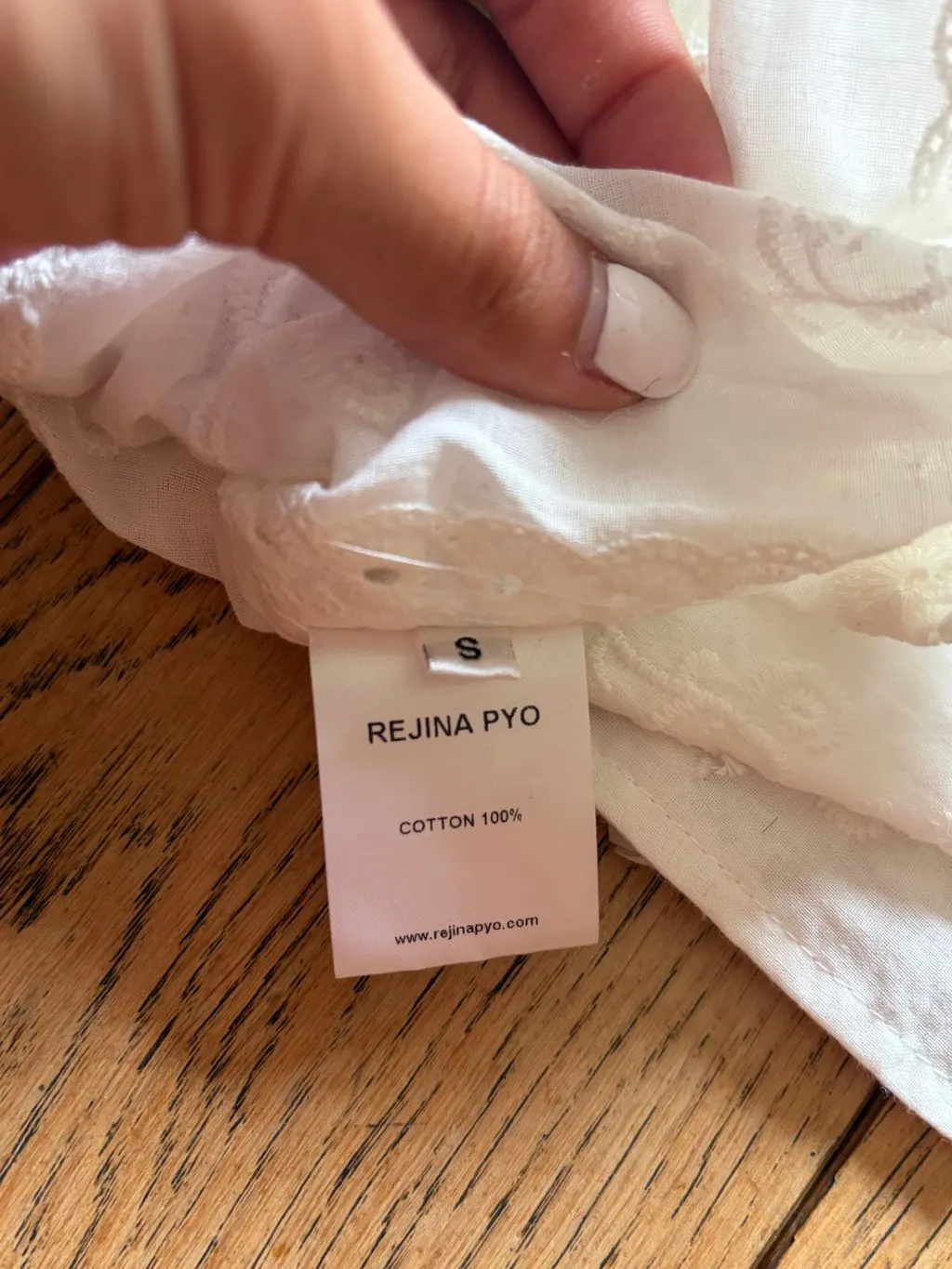 Rejina Pyo White Cotton Top White Cotton Very good - Model View