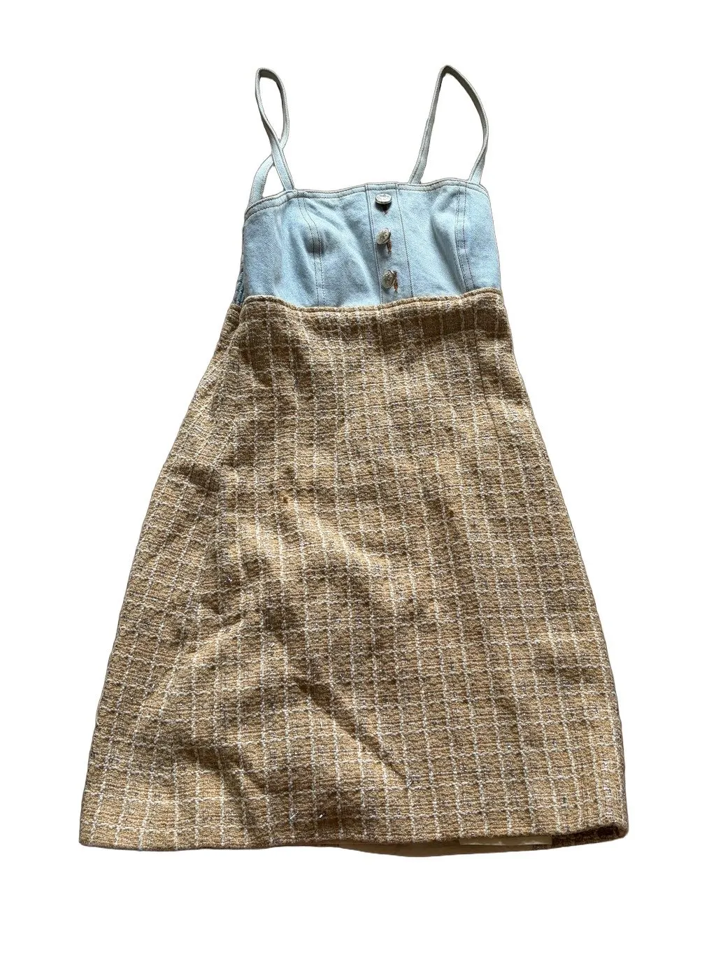 Sandro Cotton Dress MultiColor Cotton Very good - Front View