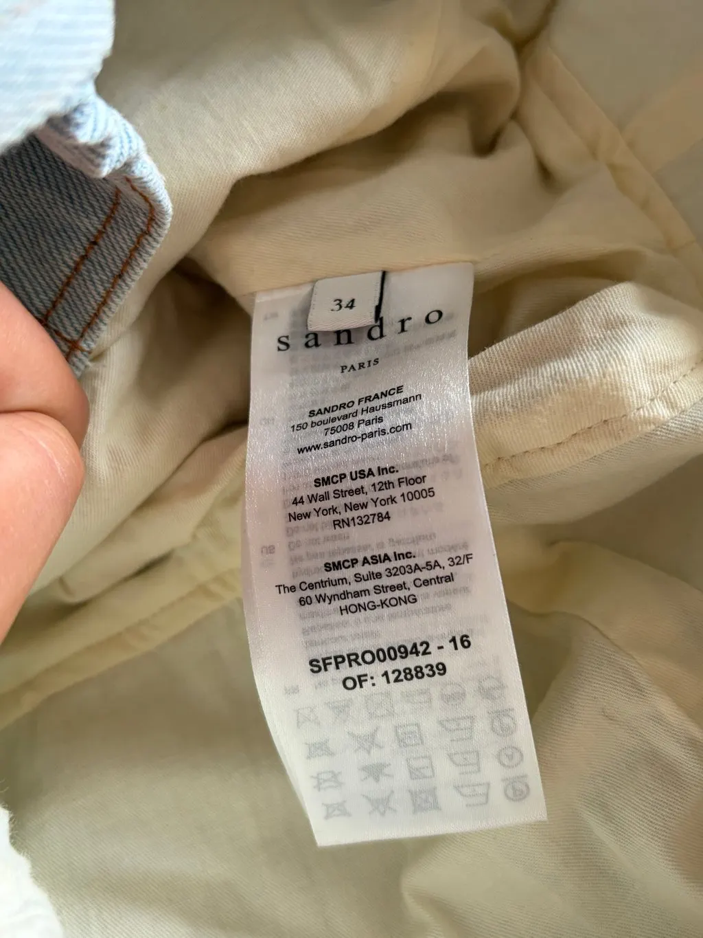 Sandro Cotton Dress MultiColor Cotton Very good - Inside View