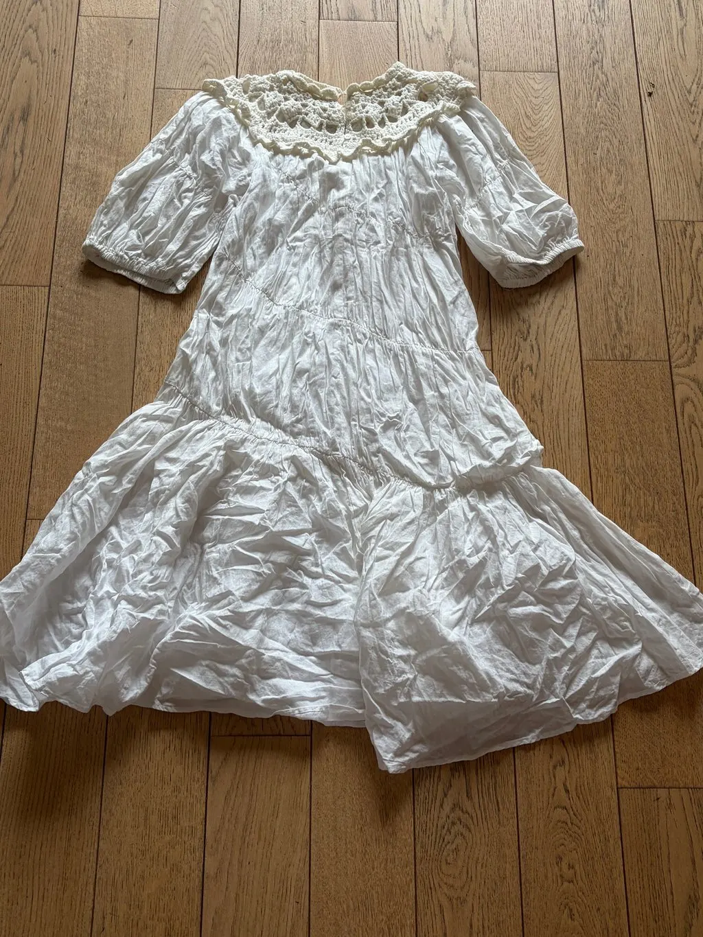 SEA New York White Cotton Dress White Cotton Very good - Back View