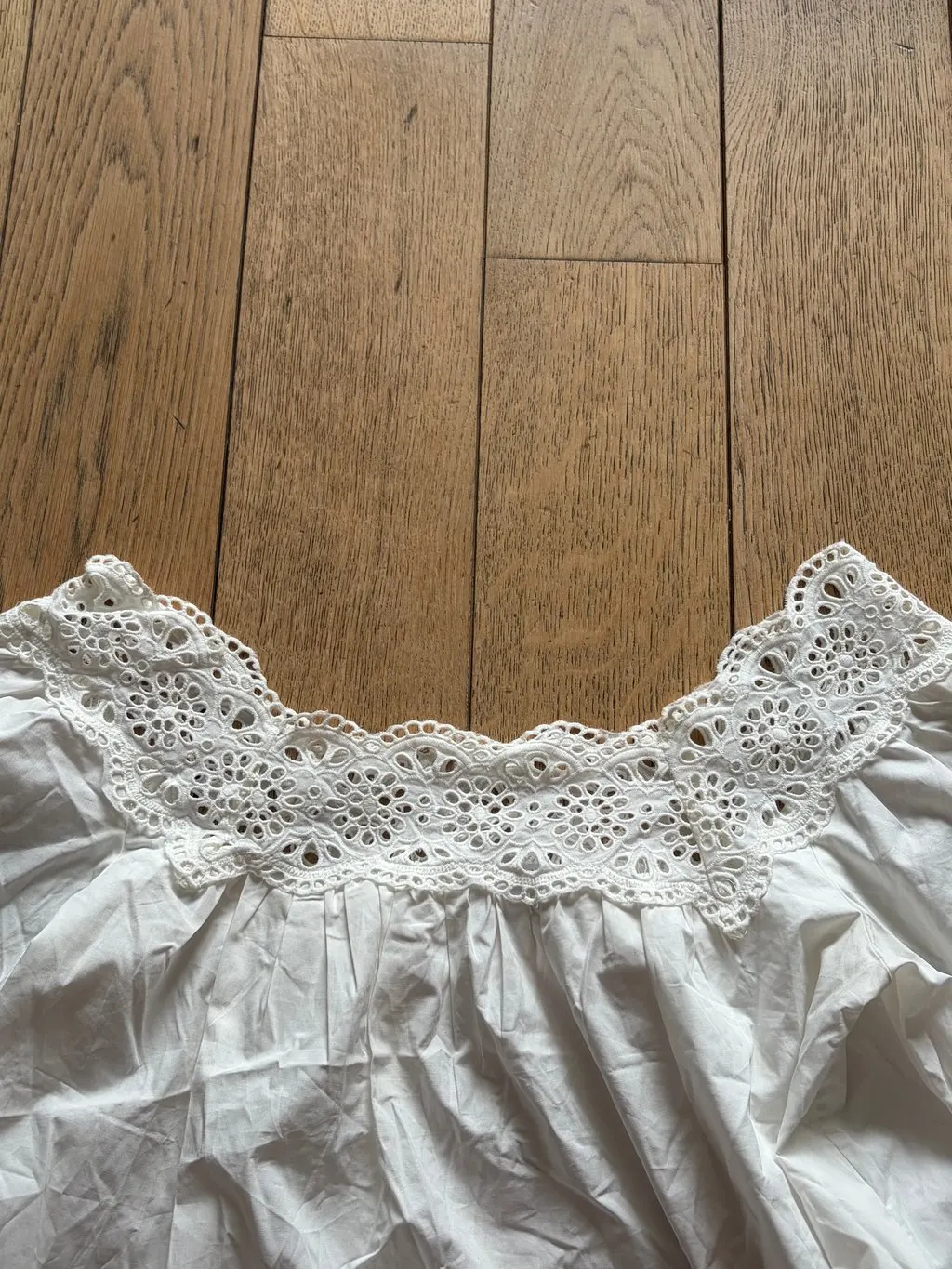 Sandro White Cotton Top White Cotton Very good - Box View