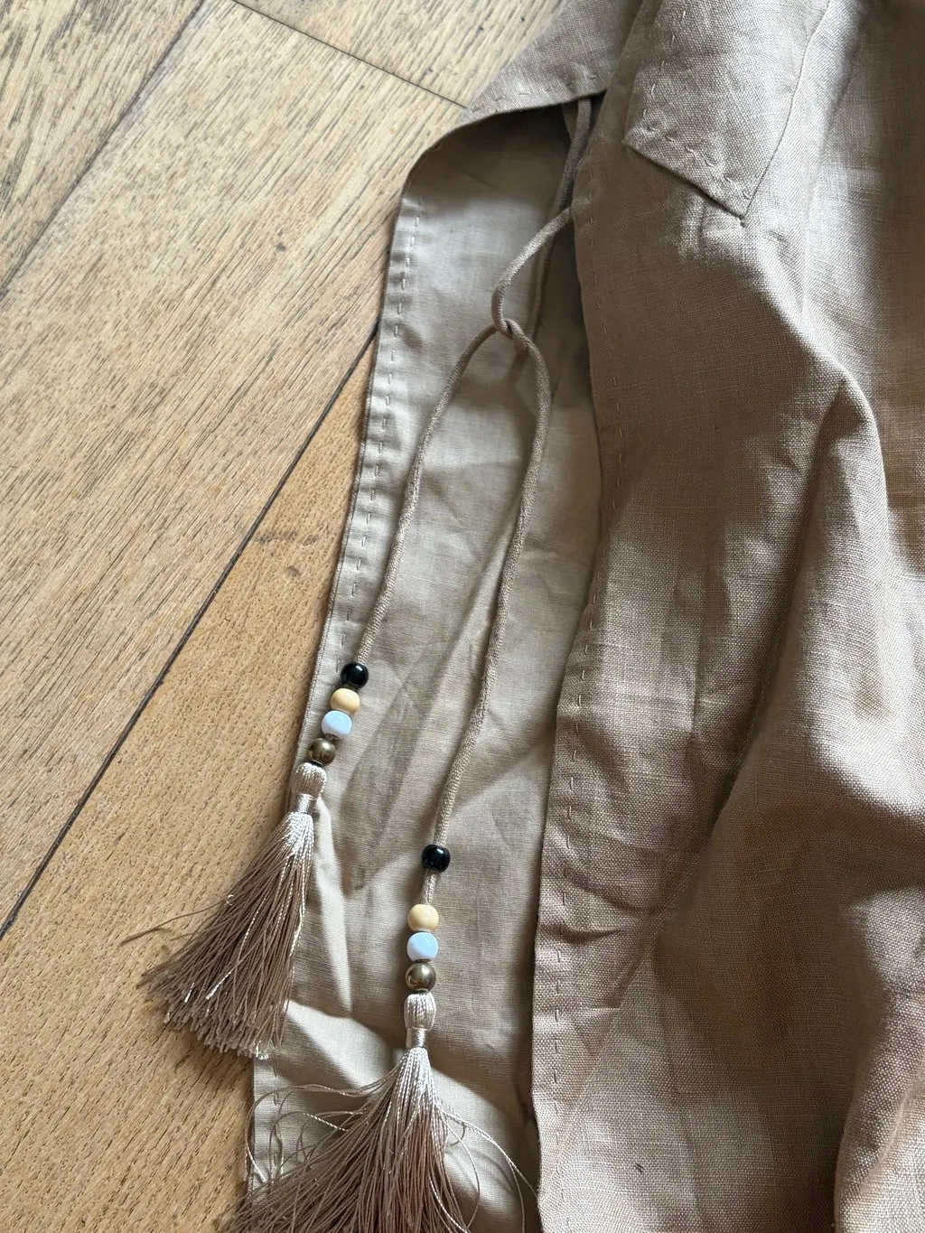 Max Mara Brown Linen Trench Coat Brown Linen Very good - Box View