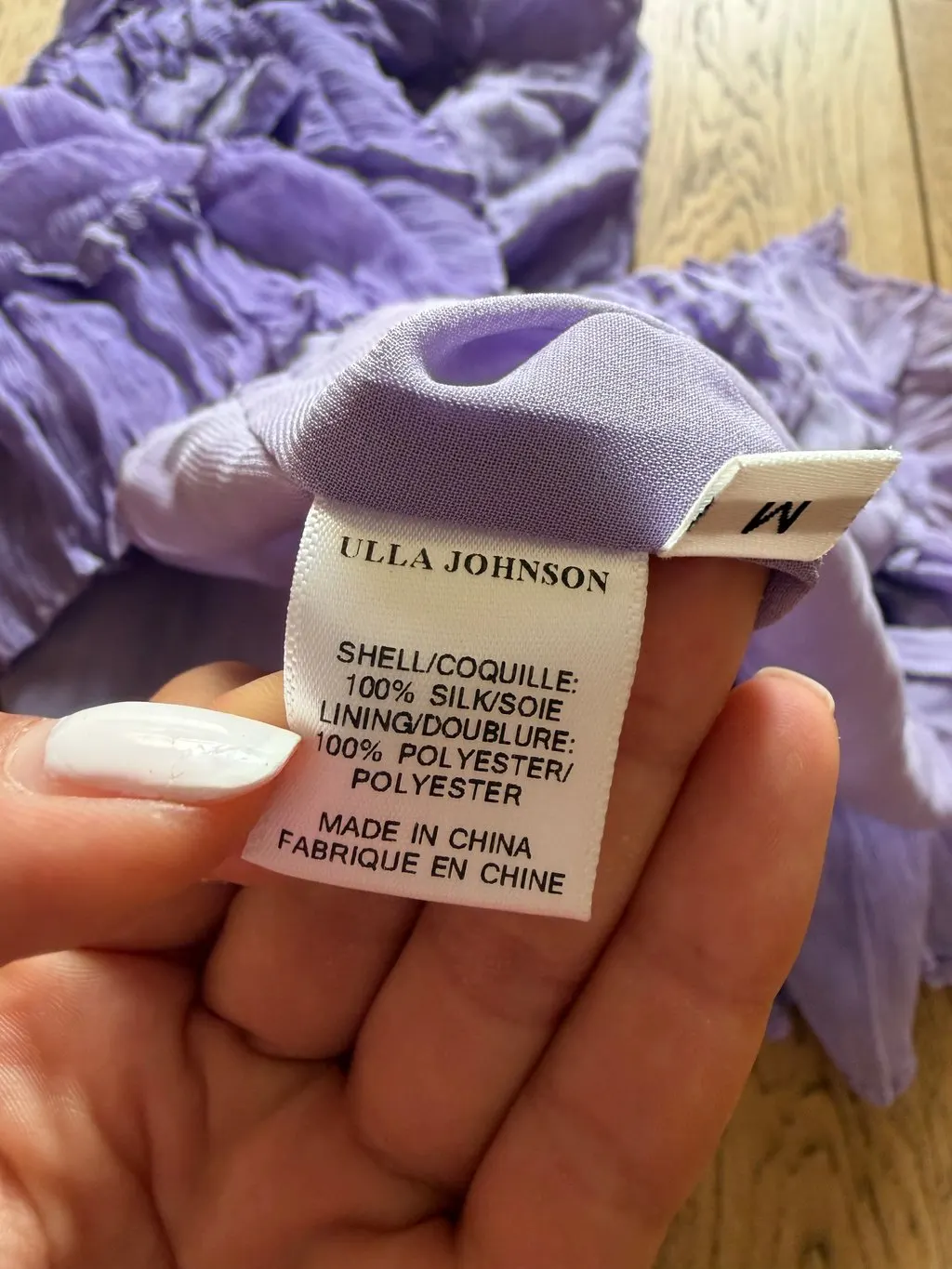 Ulla Johnson Purple Silk Dress Purple Silk Very good - Box View