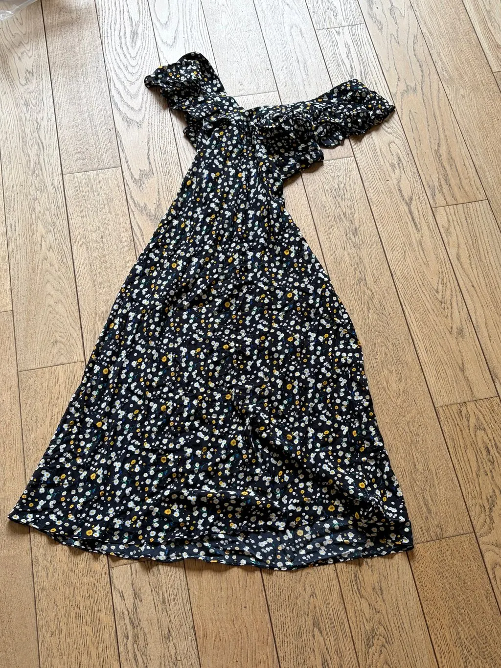 Unsigned Black Silk Dress Black Silk Very good - Back View