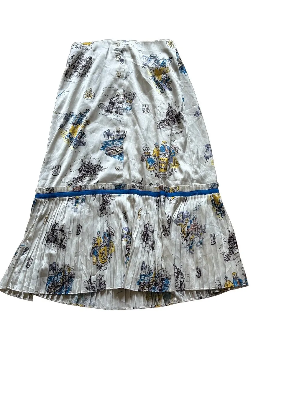 Celine White Silk Skirt White Silk Very good - Front View