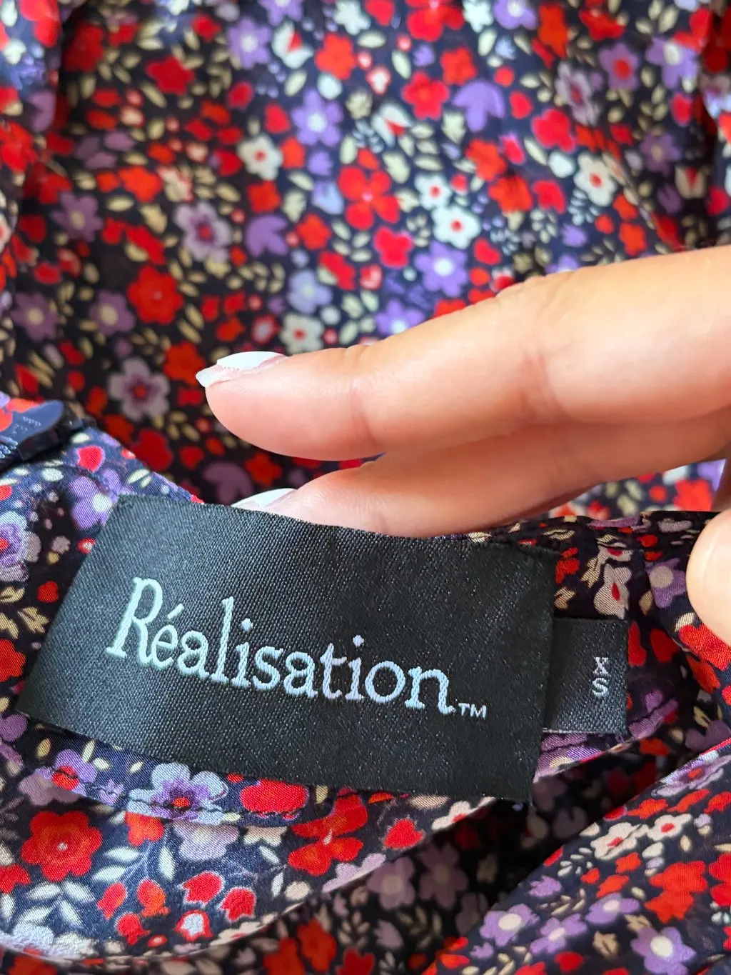 Unsigned Silk Dress MultiColor Silk Very good - Inside View