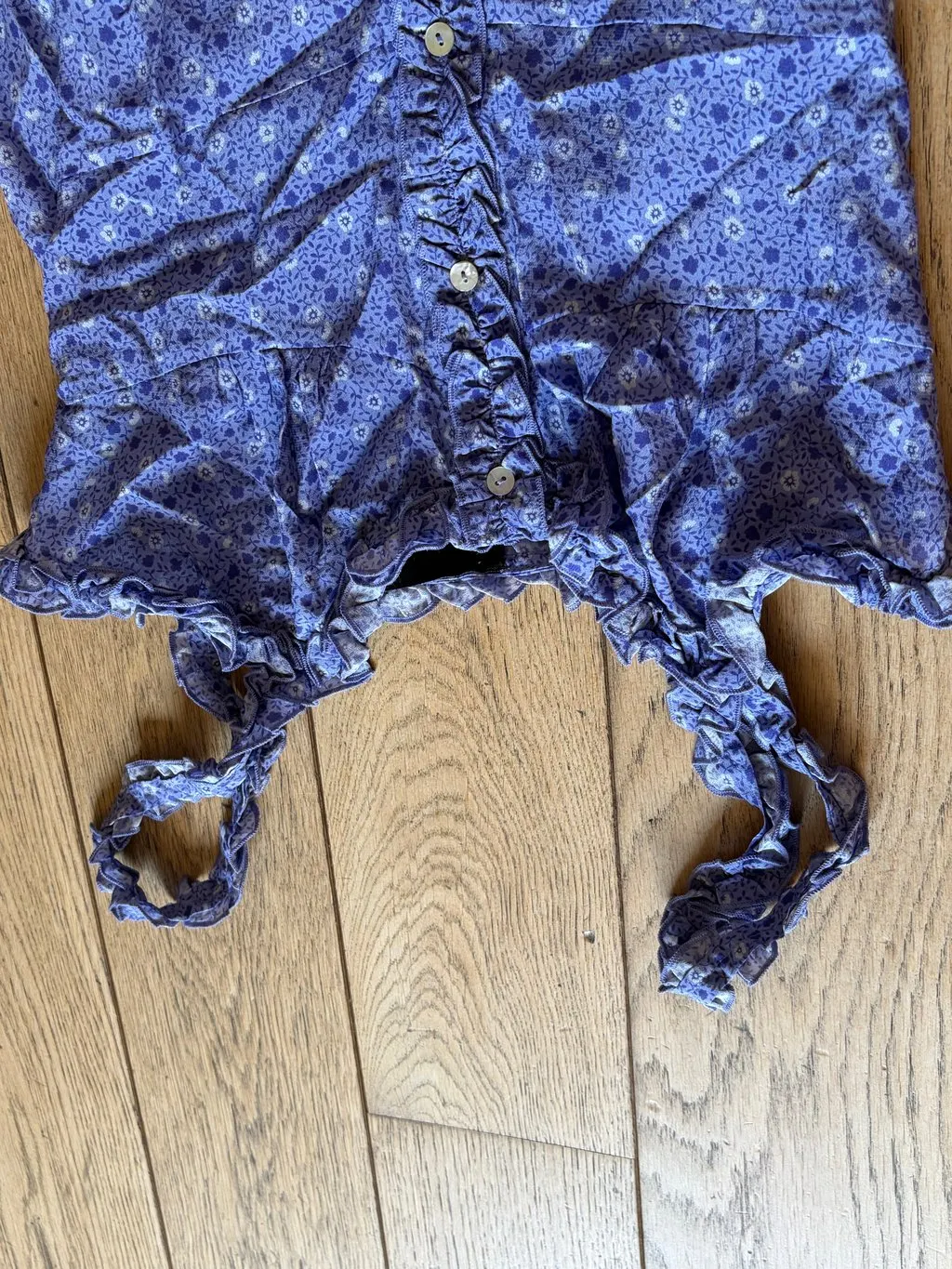 Unsigned Blue Silk Dress Blue Silk Very good - Box View