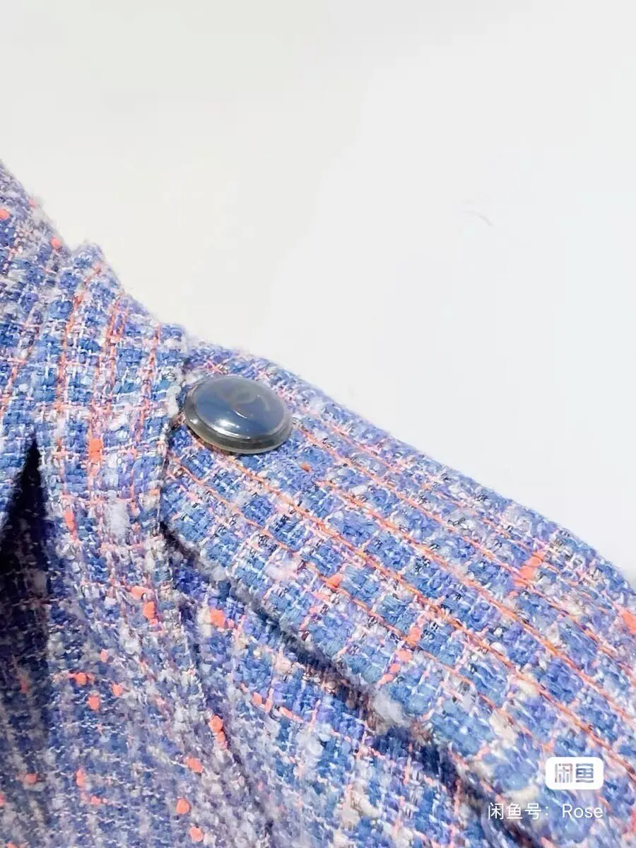 Chanel Purple Tweed Jacket Purple Tweed Very good - Model View
