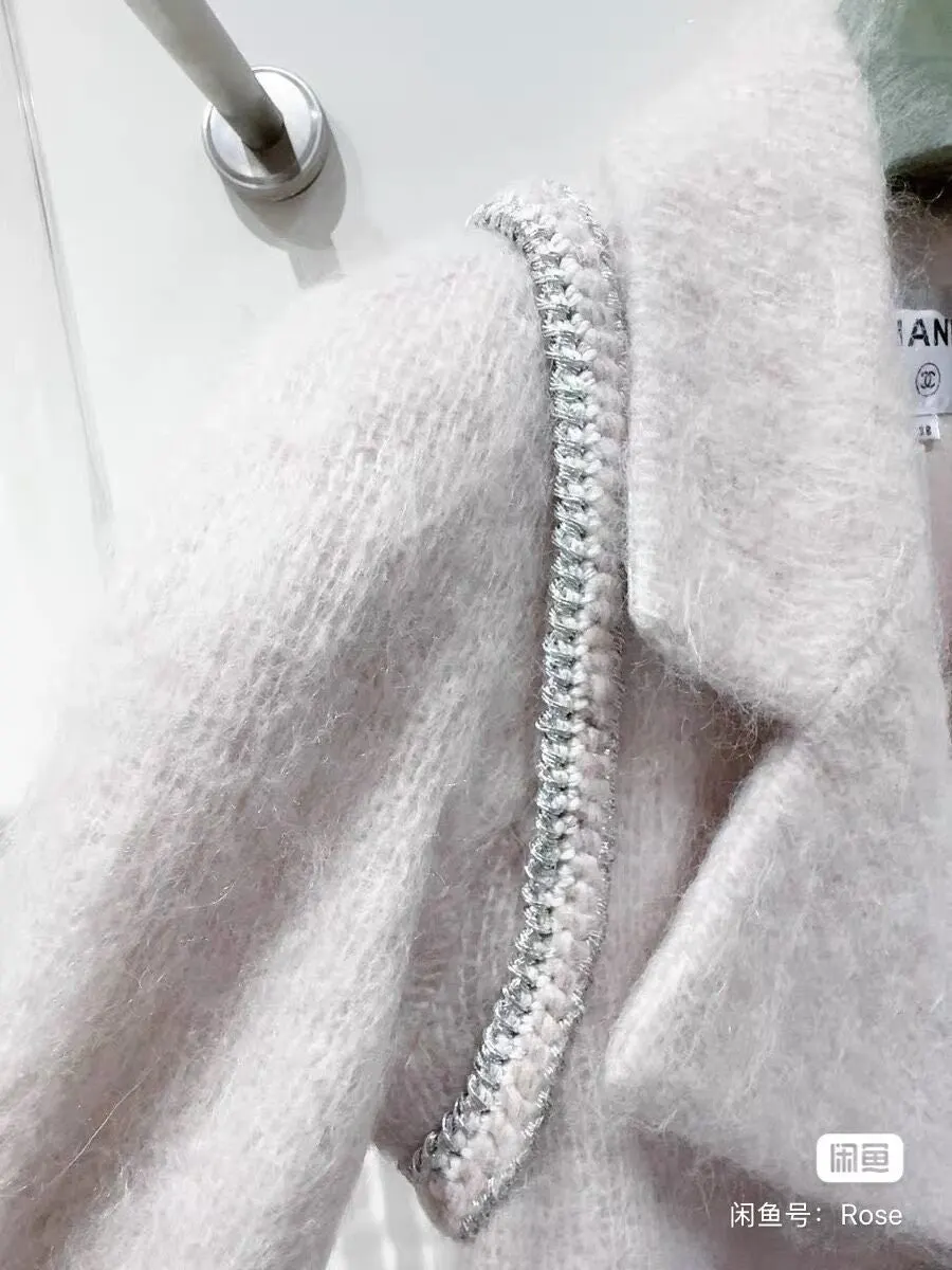 Chanel Pink Wool Coat Pink Wool Very good - Inside View